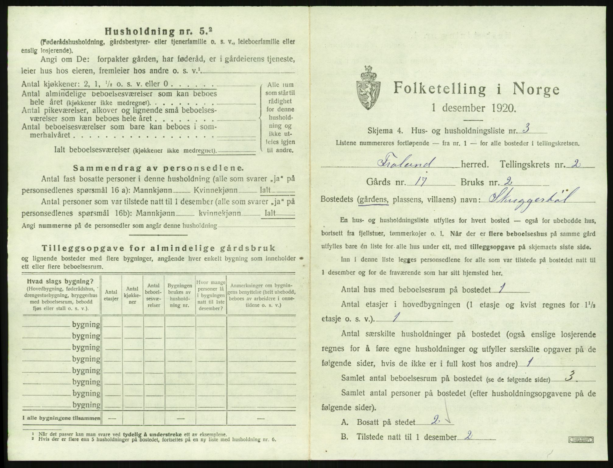 SAK, 1920 census for Froland, 1920, p. 203