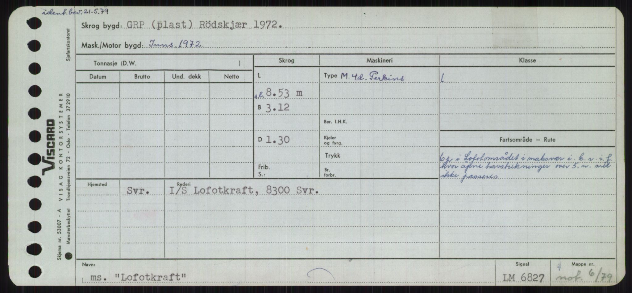 Sjøfartsdirektoratet med forløpere, Skipsmålingen, RA/S-1627/H/Ha/L0003/0002: Fartøy, Hilm-Mar / Fartøy, Kom-Mar, p. 569