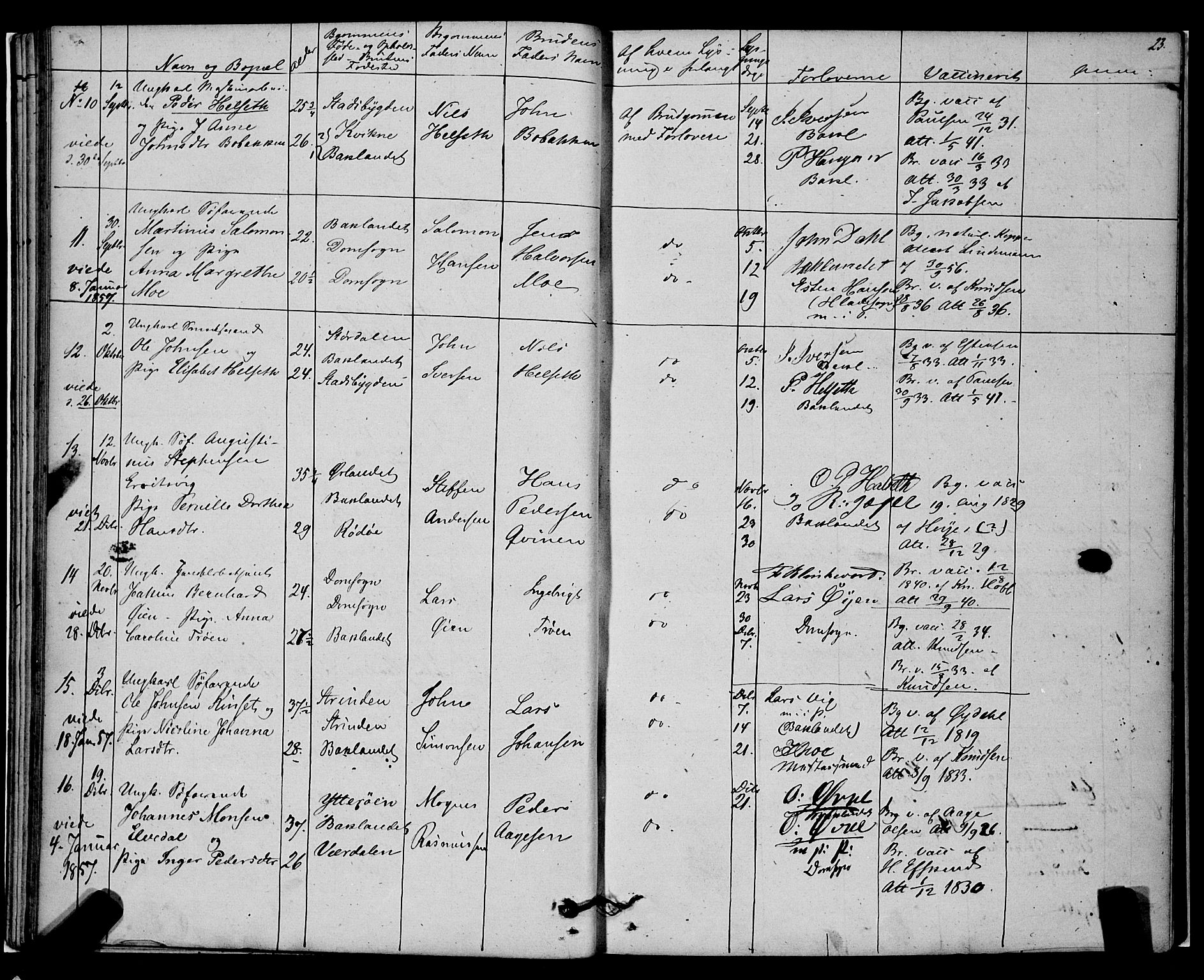 Ministerialprotokoller, klokkerbøker og fødselsregistre - Sør-Trøndelag, AV/SAT-A-1456/604/L0187: Parish register (official) no. 604A08, 1847-1878, p. 23