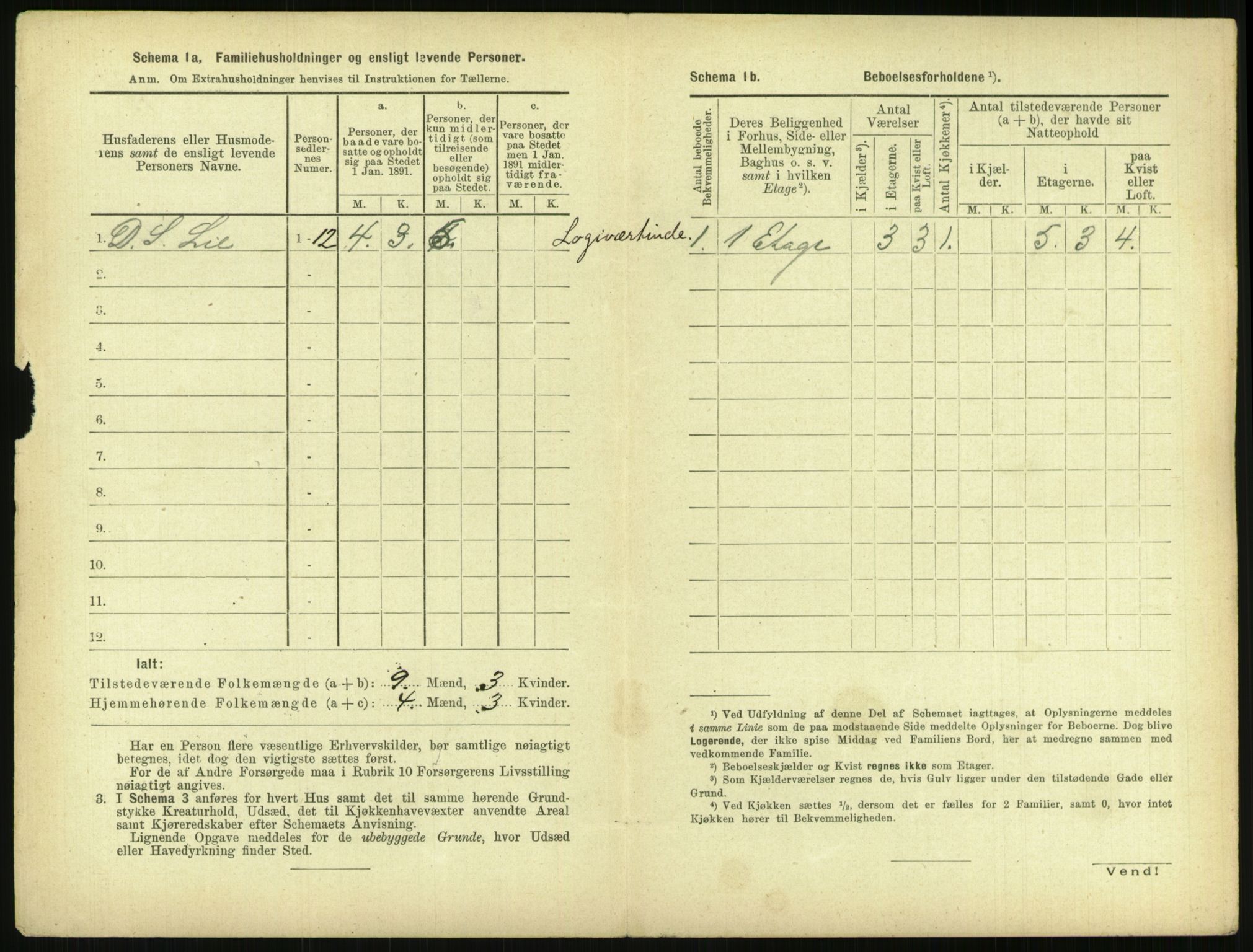 RA, 1891 census for 0806 Skien, 1891, p. 1787