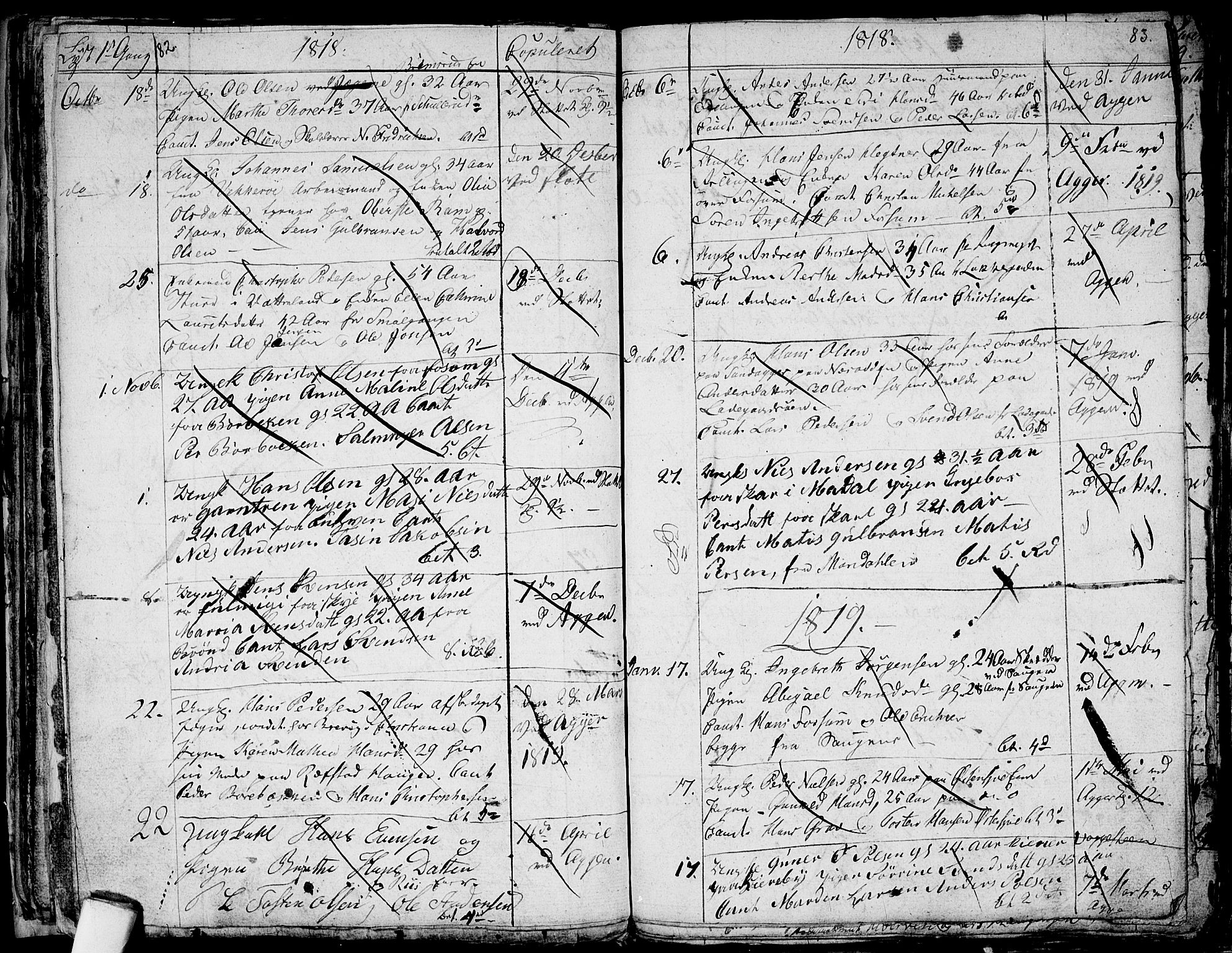 Aker prestekontor kirkebøker, SAO/A-10861/G/L0001: Parish register (copy) no. 1, 1796-1826, p. 82-83