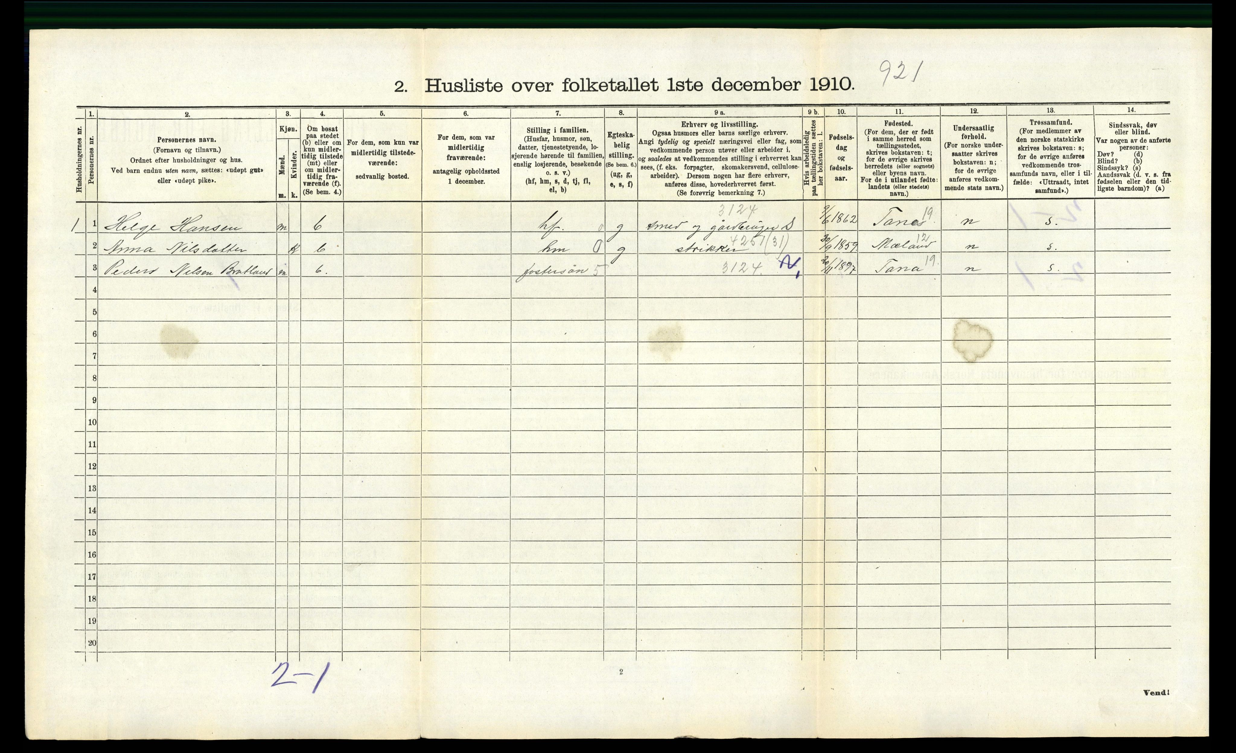 RA, 1910 census for Eidfjord, 1910, p. 220