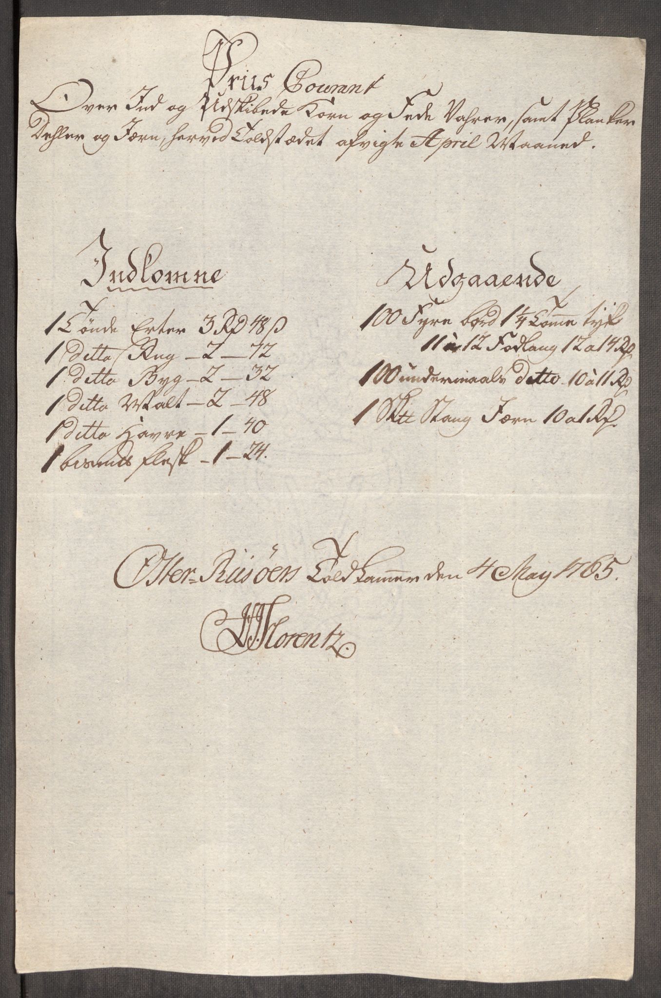Rentekammeret inntil 1814, Realistisk ordnet avdeling, RA/EA-4070/Oe/L0008: [Ø1]: Priskuranter, 1764-1768, p. 427