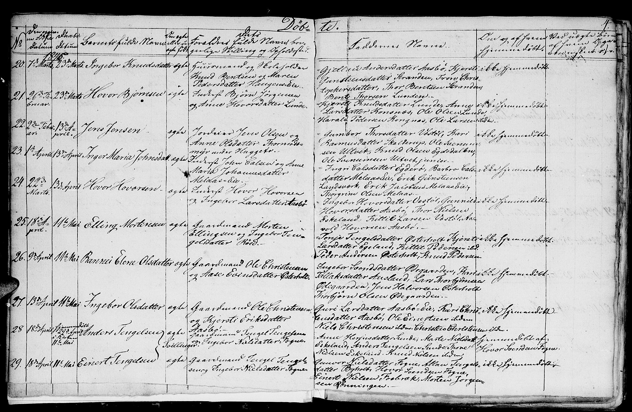 Gjerstad sokneprestkontor, AV/SAK-1111-0014/F/Fb/Fba/L0004: Parish register (copy) no. B 4, 1845-1853, p. 4