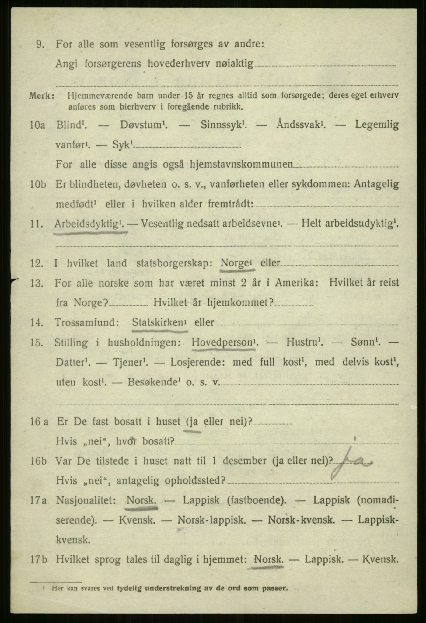 SATØ, 1920 census for Sørfjord, 1920, p. 463