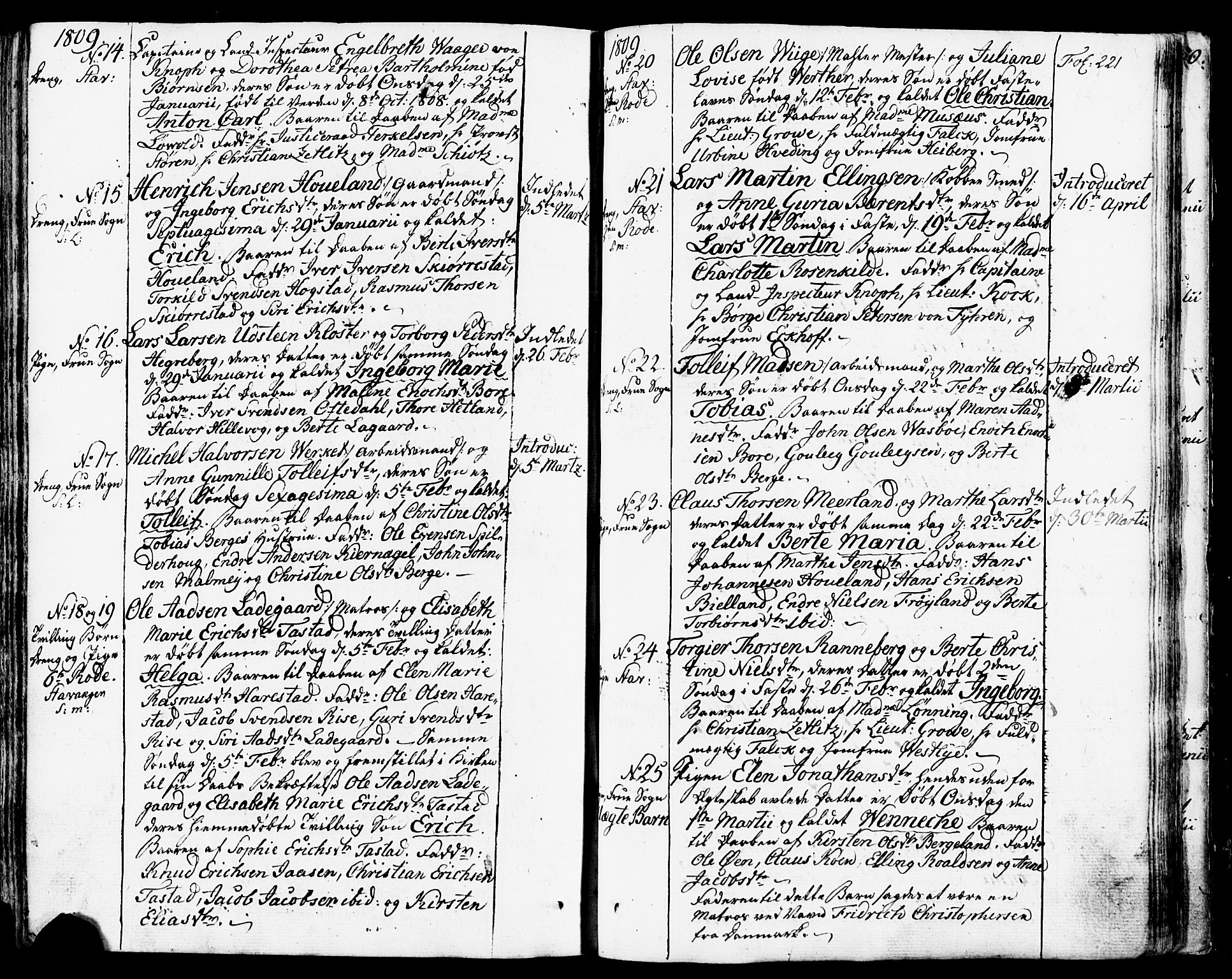 Domkirken sokneprestkontor, SAST/A-101812/001/30/30BB/L0007: Parish register (copy) no. B 7, 1791-1813, p. 221