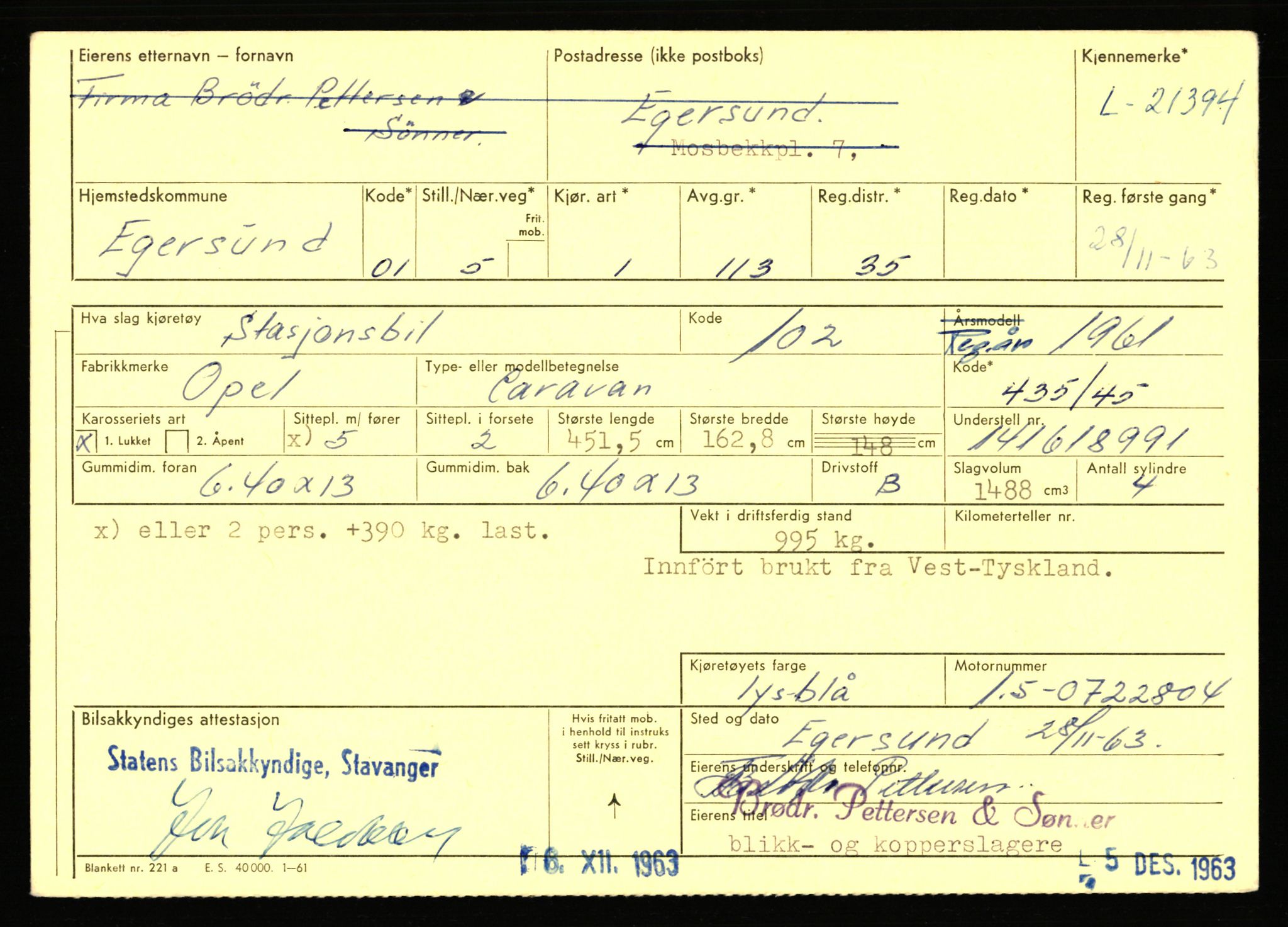 Stavanger trafikkstasjon, AV/SAST-A-101942/0/F/L0037: L-20500 - L-21499, 1930-1971, p. 2135