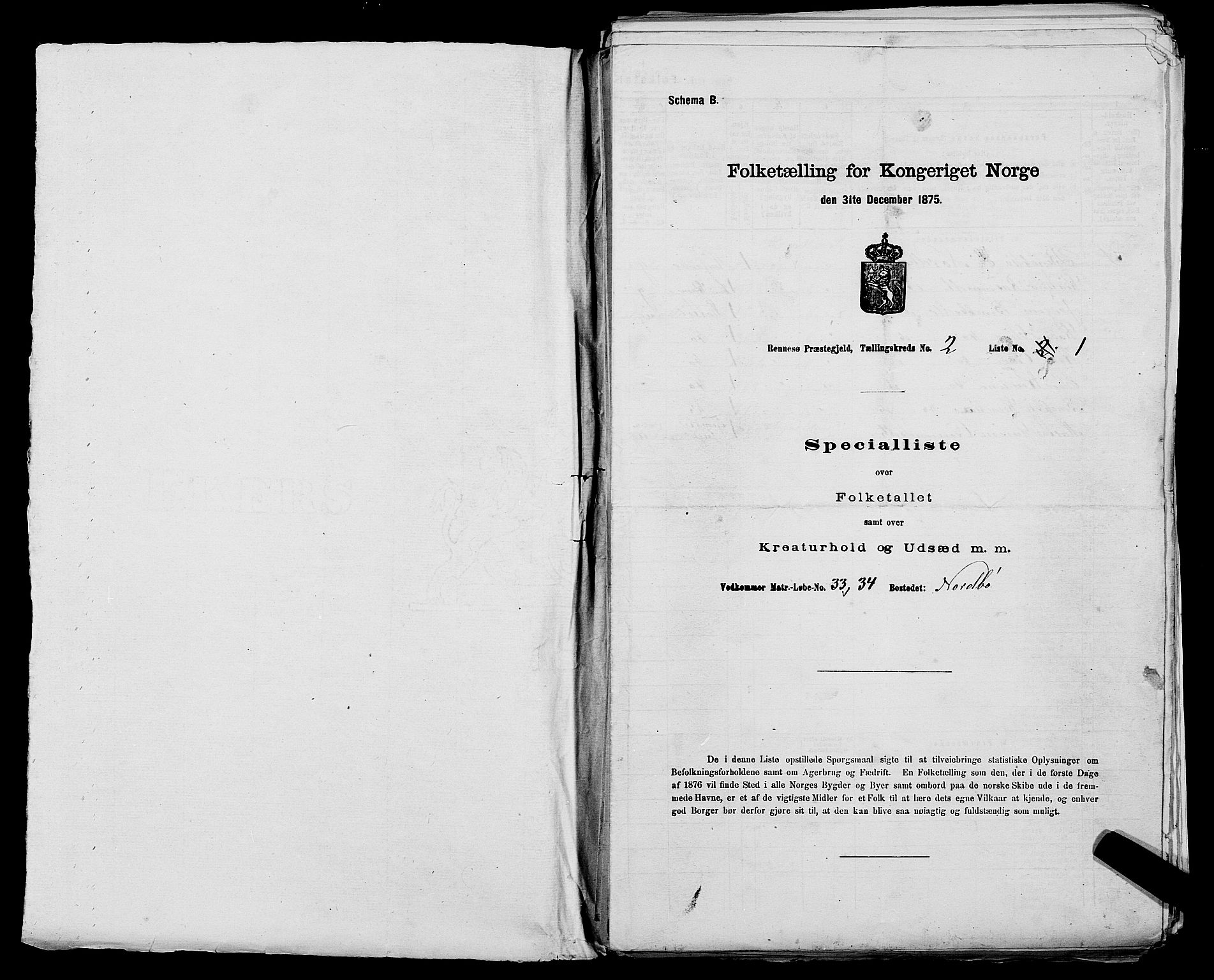 SAST, 1875 census for 1142P Rennesøy, 1875, p. 138