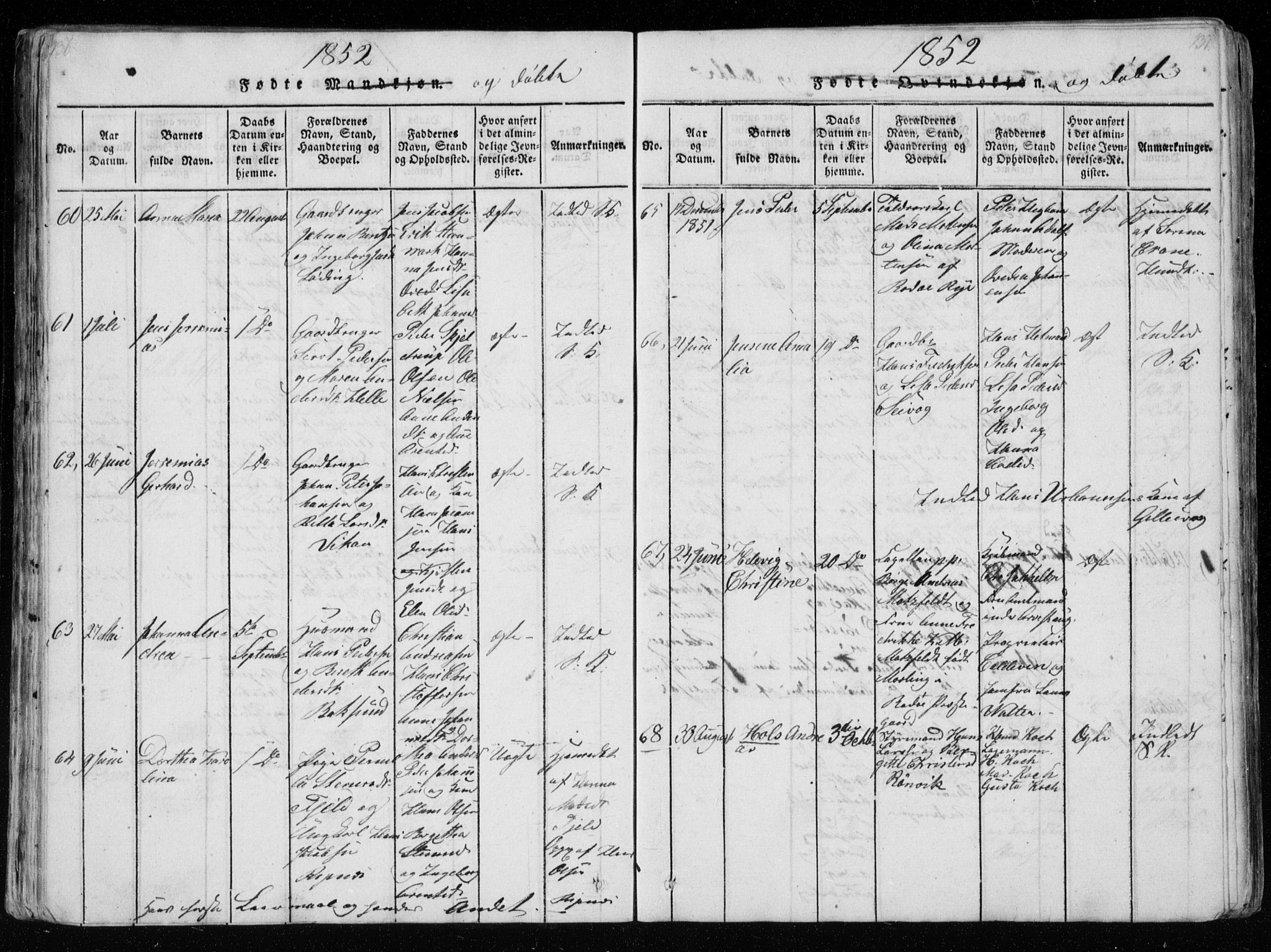 Ministerialprotokoller, klokkerbøker og fødselsregistre - Nordland, AV/SAT-A-1459/801/L0026: Parish register (copy) no. 801C01, 1820-1855, p. 136-137