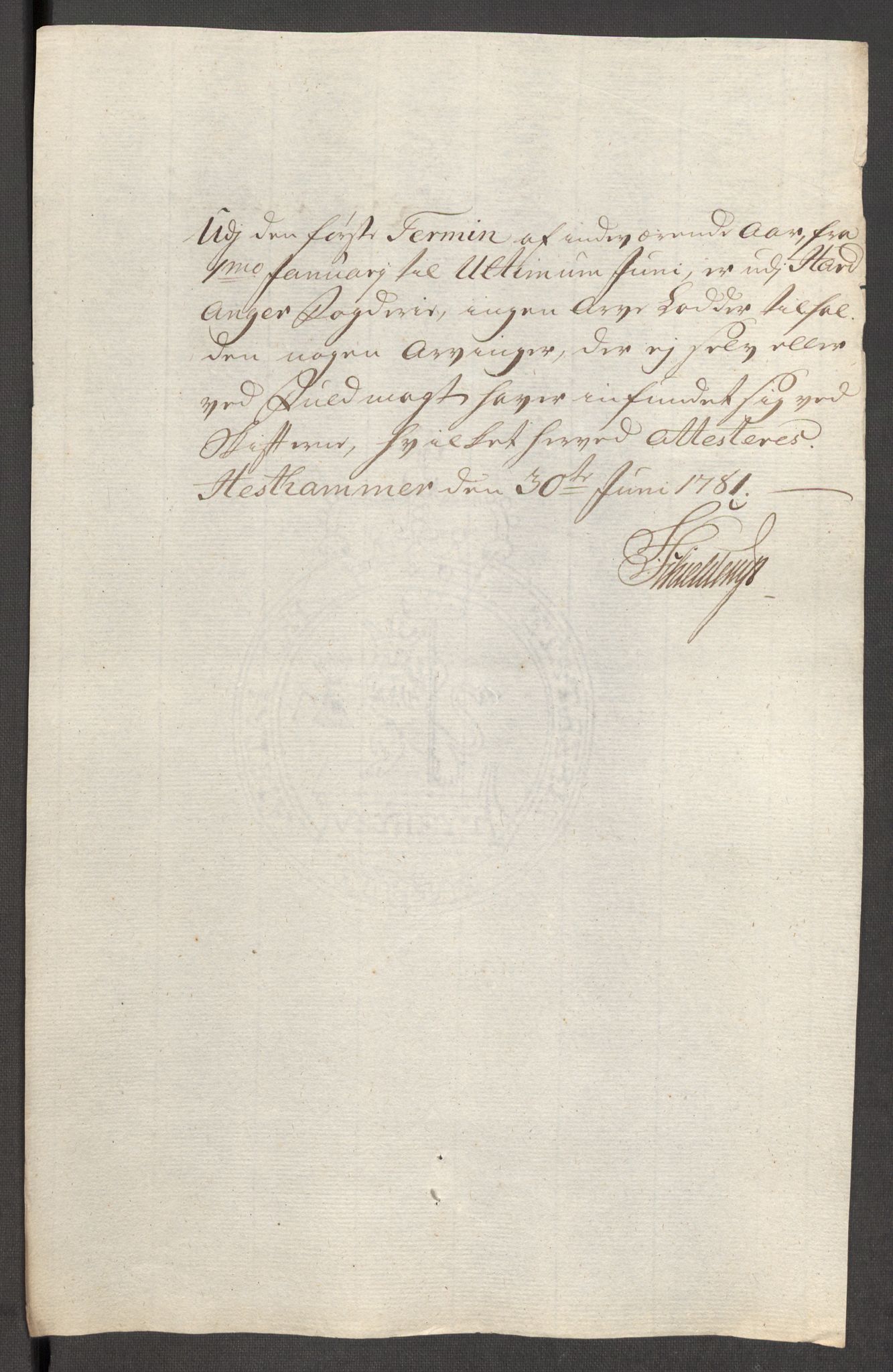 Rentekammeret inntil 1814, Reviderte regnskaper, Fogderegnskap, AV/RA-EA-4092/R48/L3097: Fogderegnskap Sunnhordland og Hardanger, 1781, p. 263