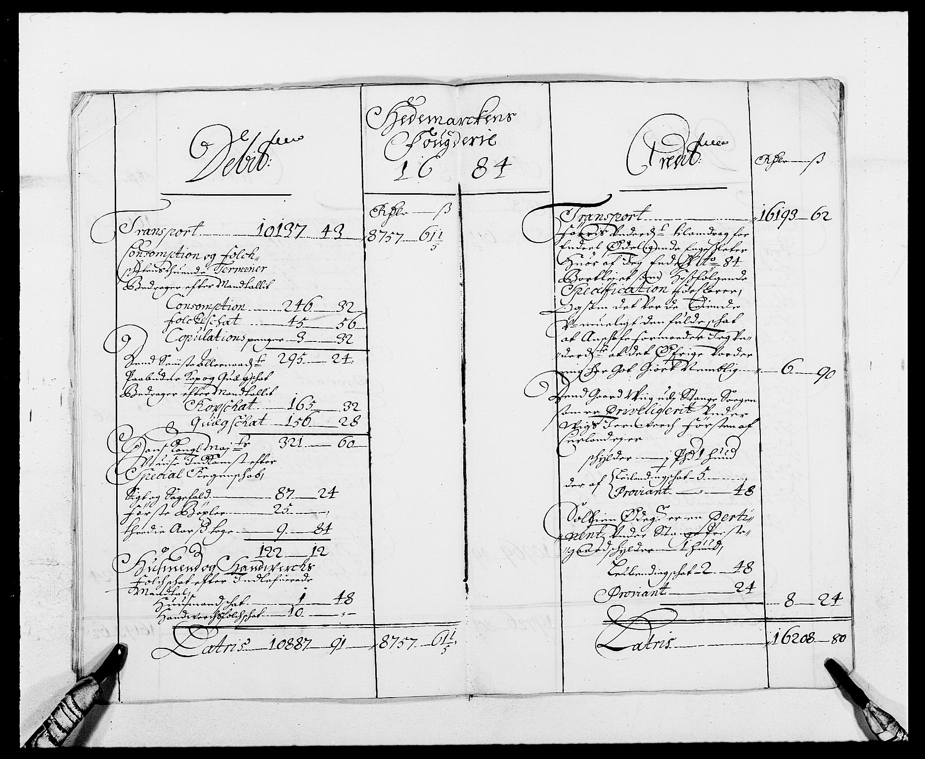 Rentekammeret inntil 1814, Reviderte regnskaper, Fogderegnskap, AV/RA-EA-4092/R16/L1025: Fogderegnskap Hedmark, 1684, p. 9