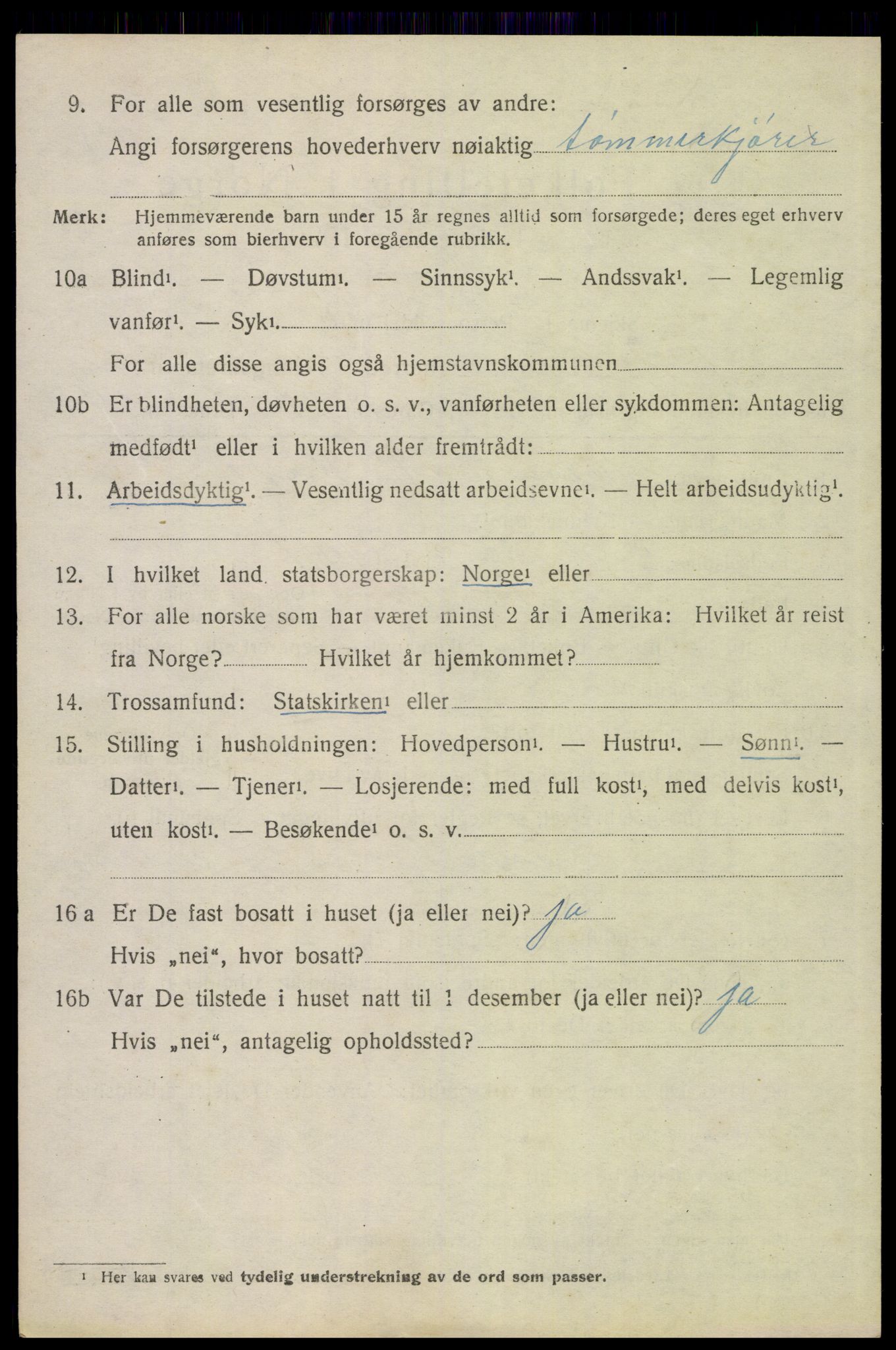 SAH, 1920 census for Trysil, 1920, p. 12782