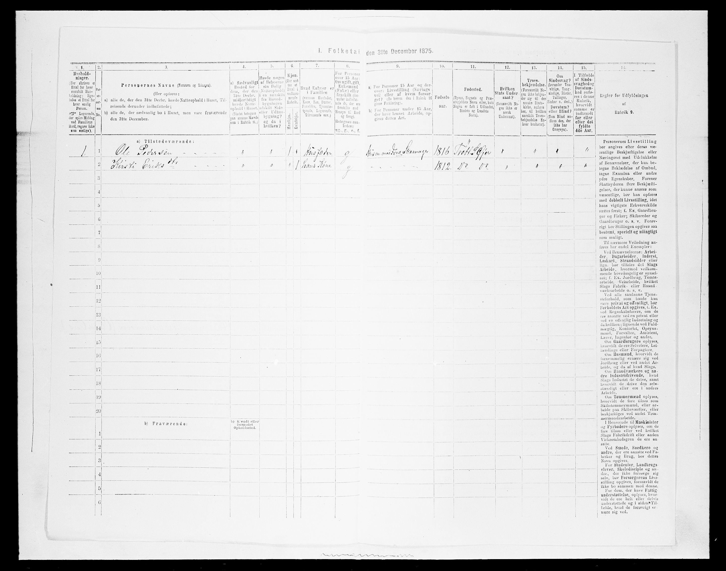 SAH, 1875 census for 0521P Øyer, 1875, p. 977