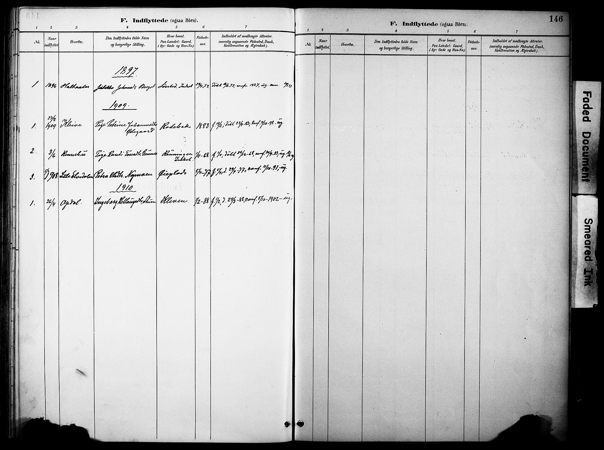 Kvikne prestekontor, SAH/PREST-064/H/Ha/Haa/L0007: Parish register (official) no. 7, 1887-1911, p. 146