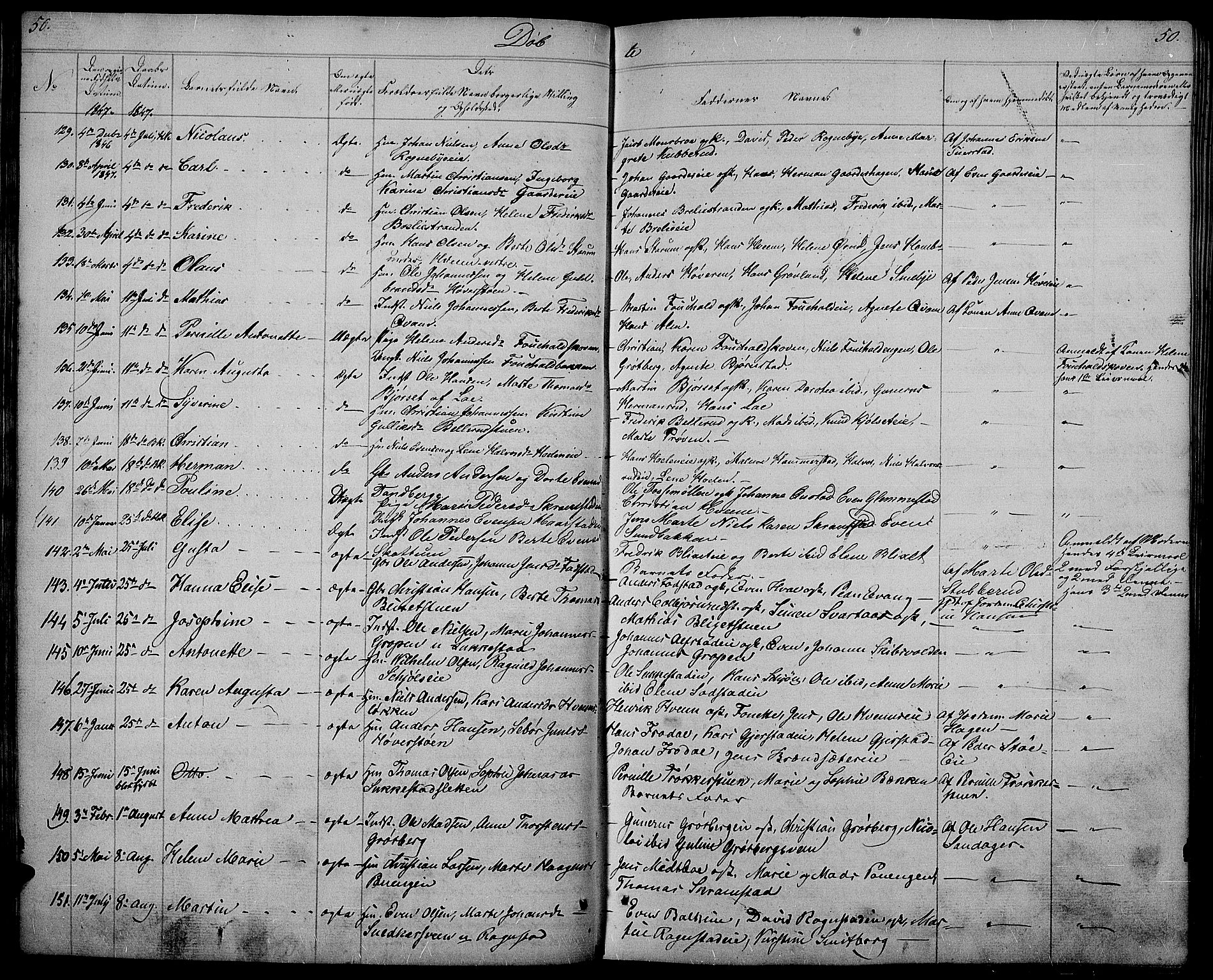 Østre Toten prestekontor, AV/SAH-PREST-104/H/Ha/Hab/L0002: Parish register (copy) no. 2, 1840-1847, p. 50