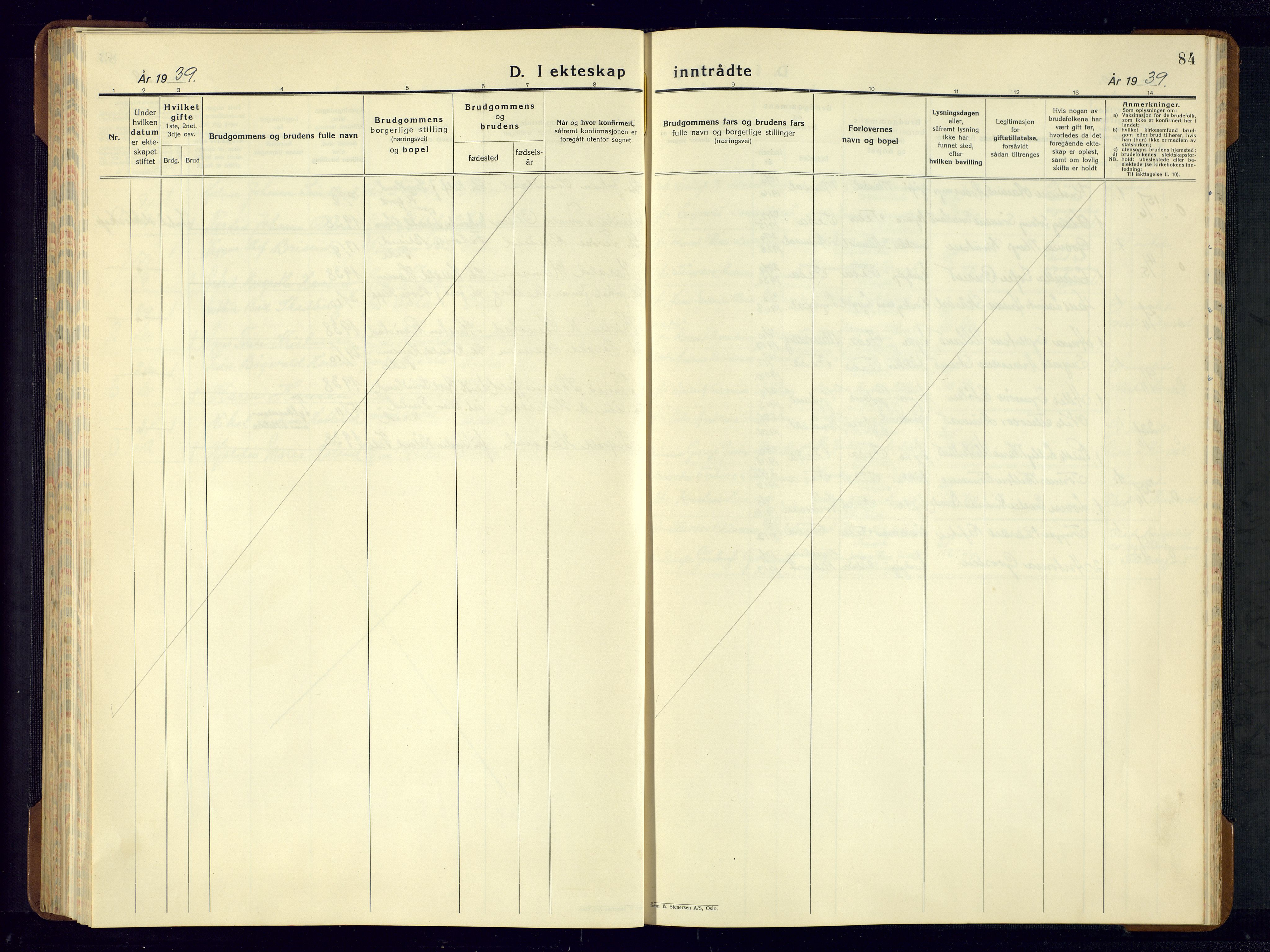 Kvinesdal sokneprestkontor, AV/SAK-1111-0026/F/Fb/Fba/L0006: Parish register (copy) no. B 6, 1935-1956, p. 84