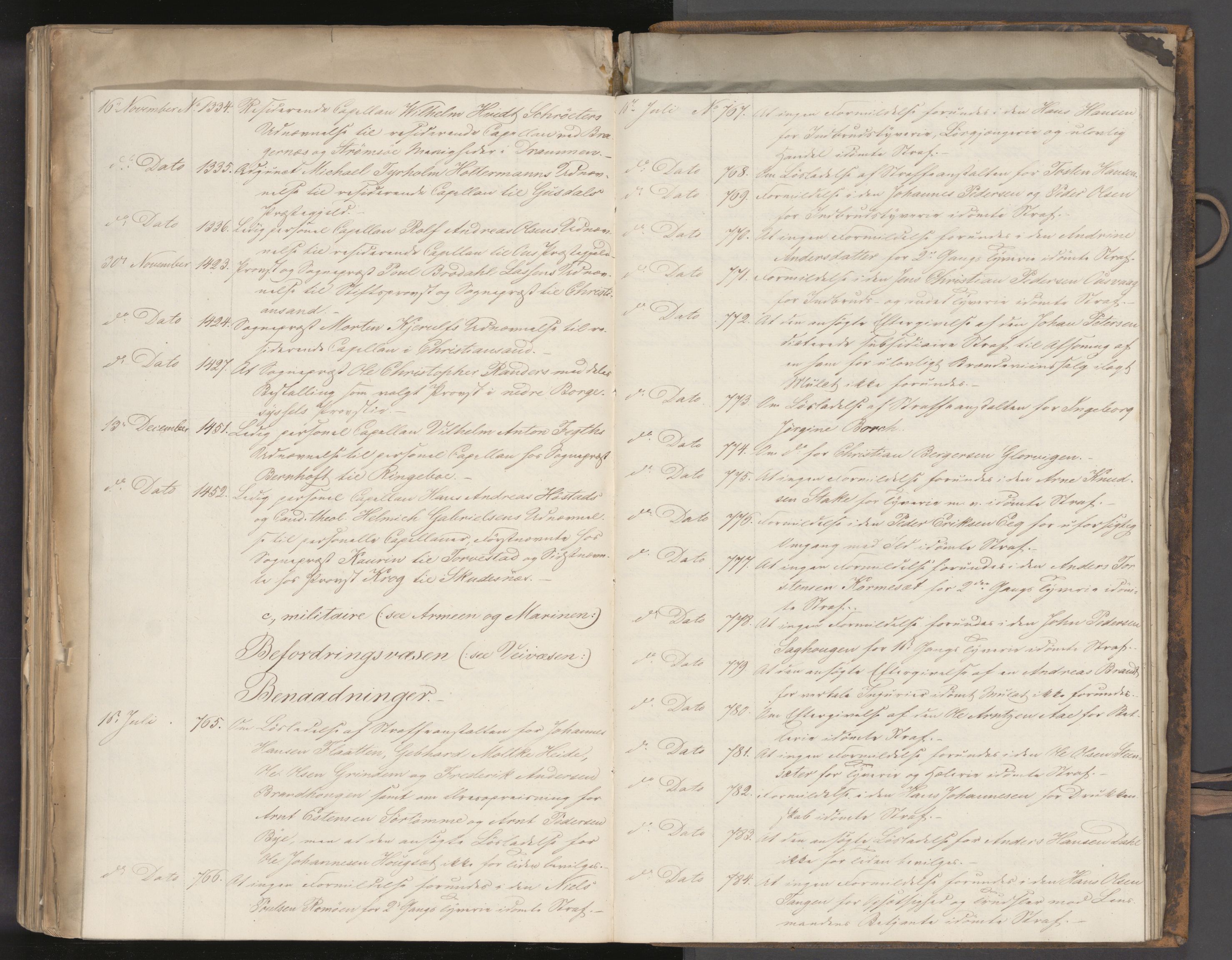 Statsrådssekretariatet, AV/RA-S-1001/A/Ab/L0054: Kgl. res. nr. 764-1554, 2. halvår, 1841