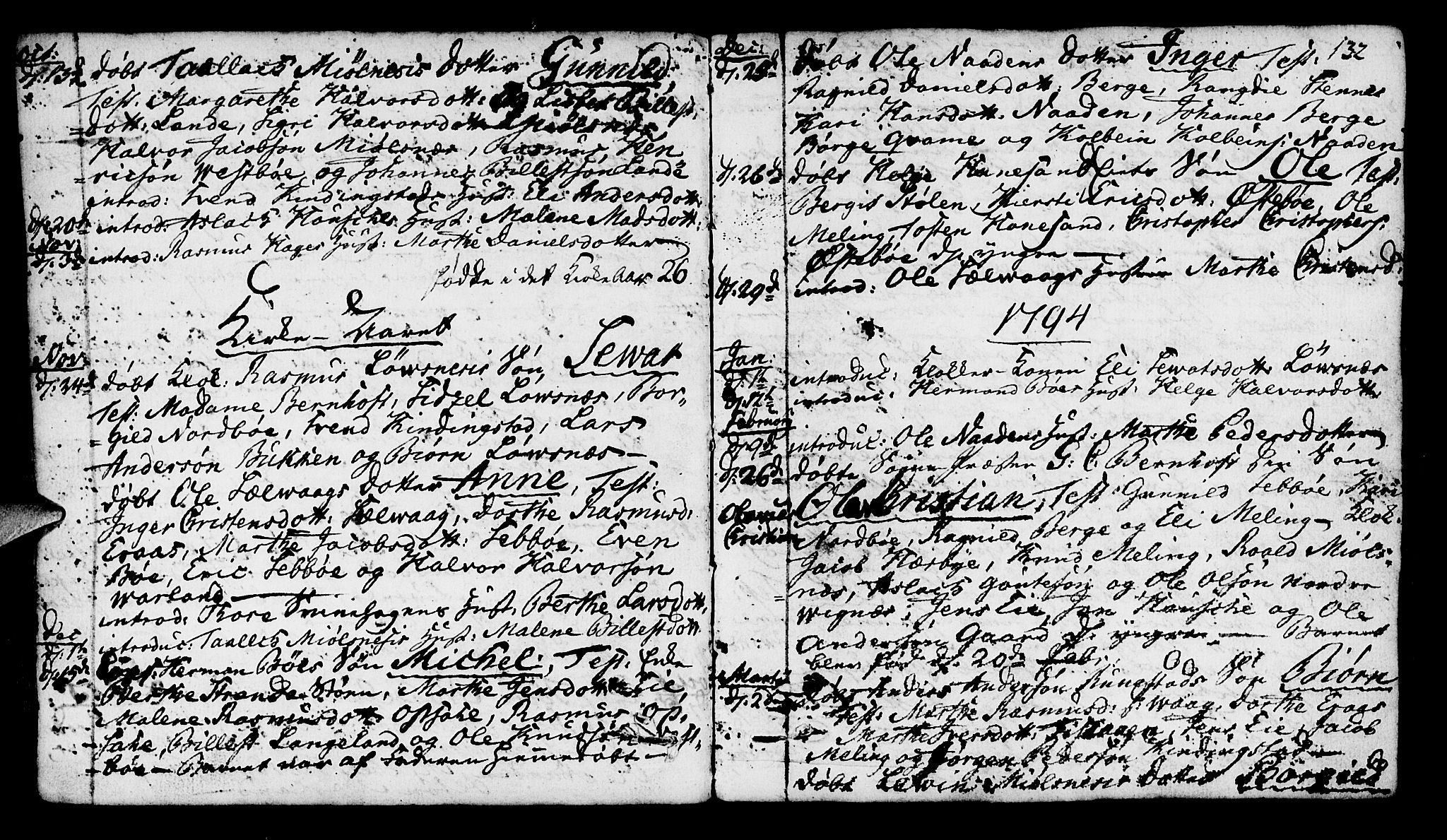 Finnøy sokneprestkontor, SAST/A-101825/H/Ha/Haa/L0005: Parish register (official) no. A 5, 1773-1816, p. 132