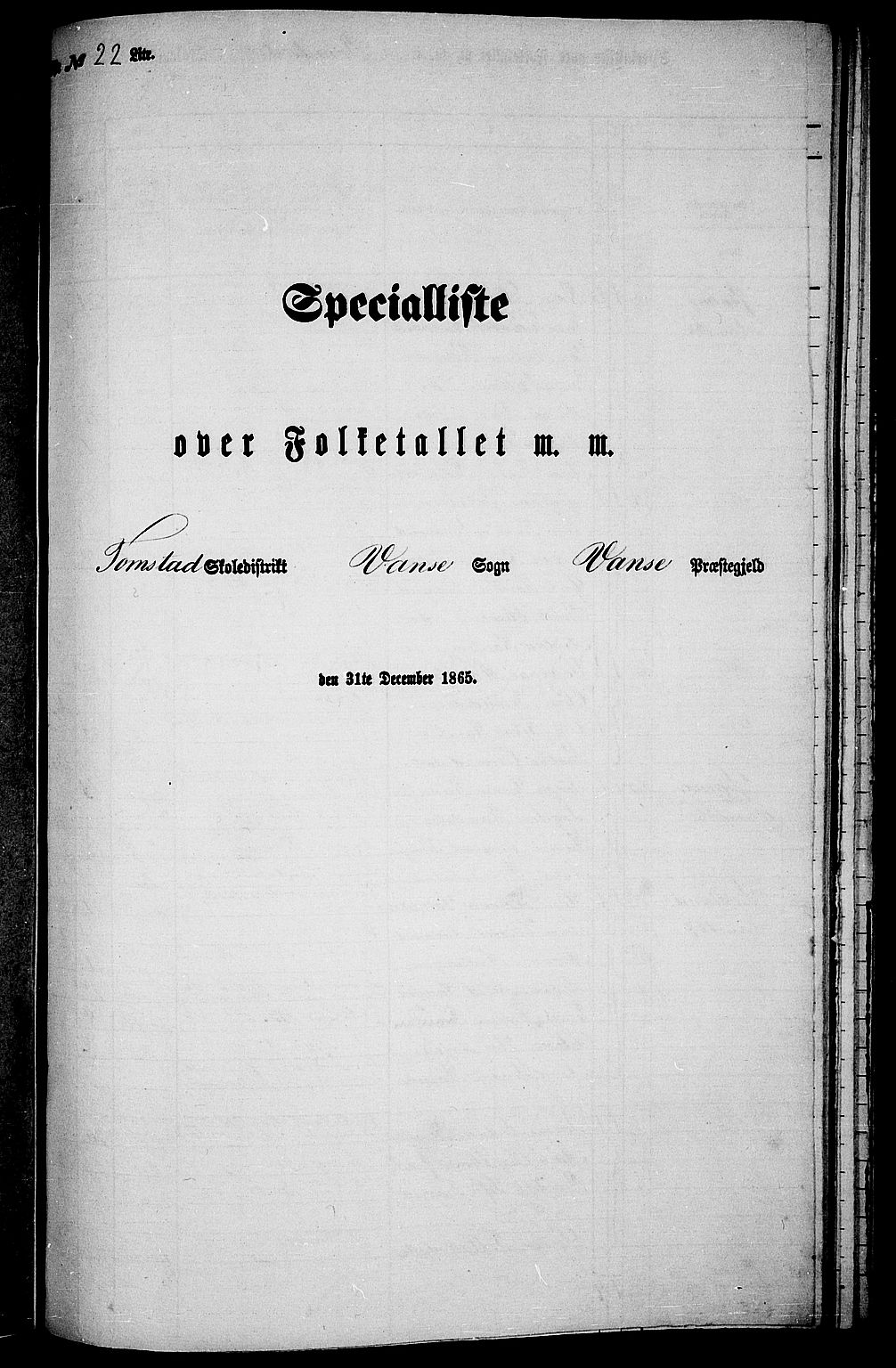 RA, 1865 census for Vanse/Vanse og Farsund, 1865, p. 209