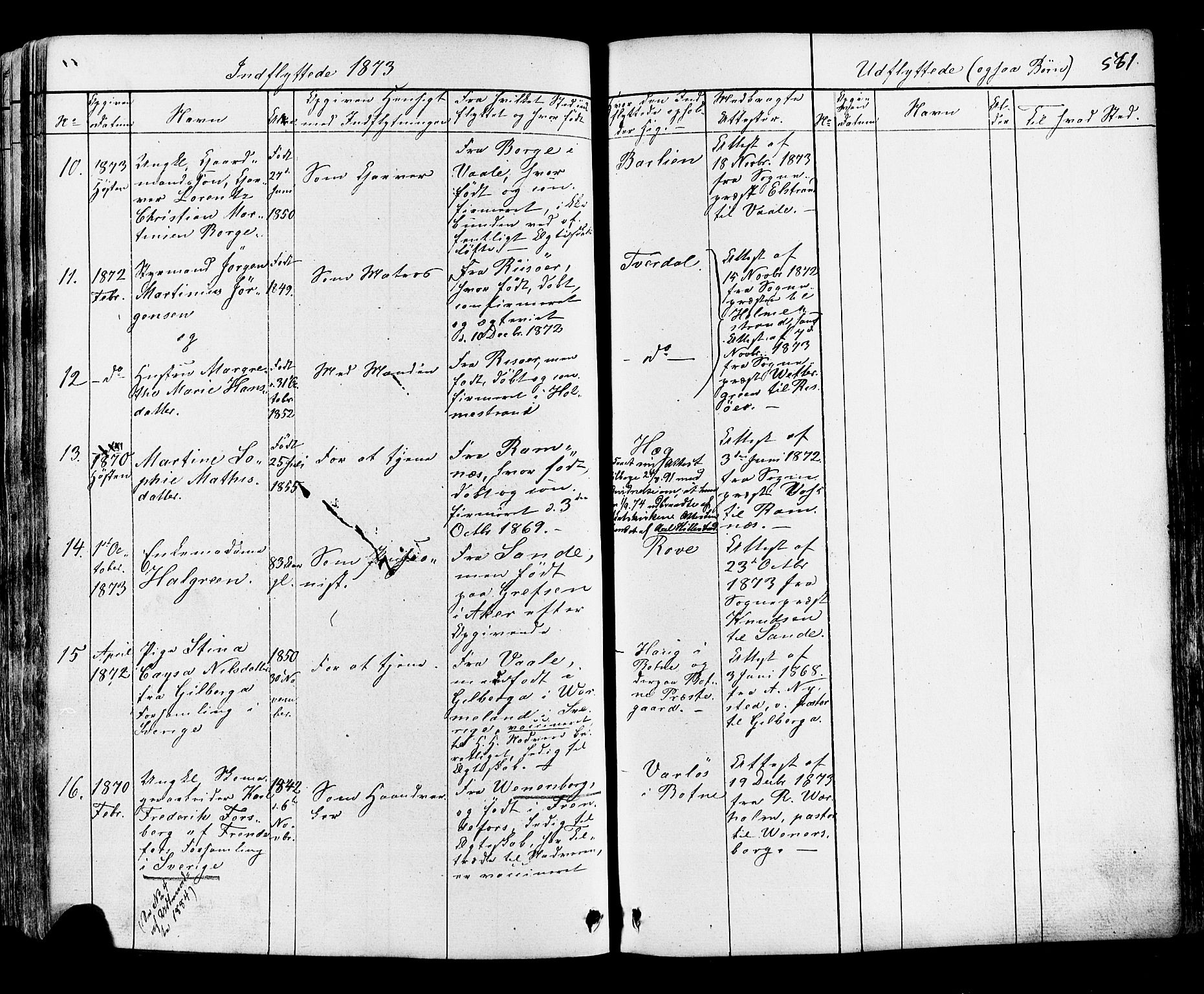 Botne kirkebøker, AV/SAKO-A-340/F/Fa/L0006: Parish register (official) no. I 6, 1836-1877, p. 581