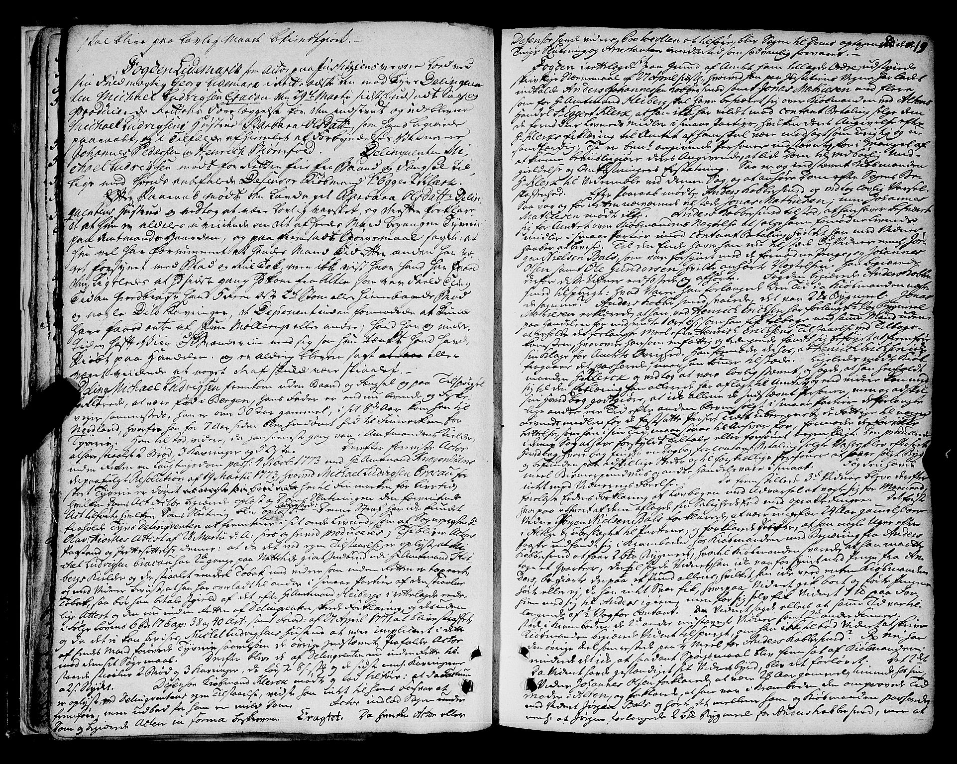 Finnmark sorenskriveri, SATØ/S-0053/F/Fa/L0048: Justisprotokoller, 1780-1789, p. 18b-19a