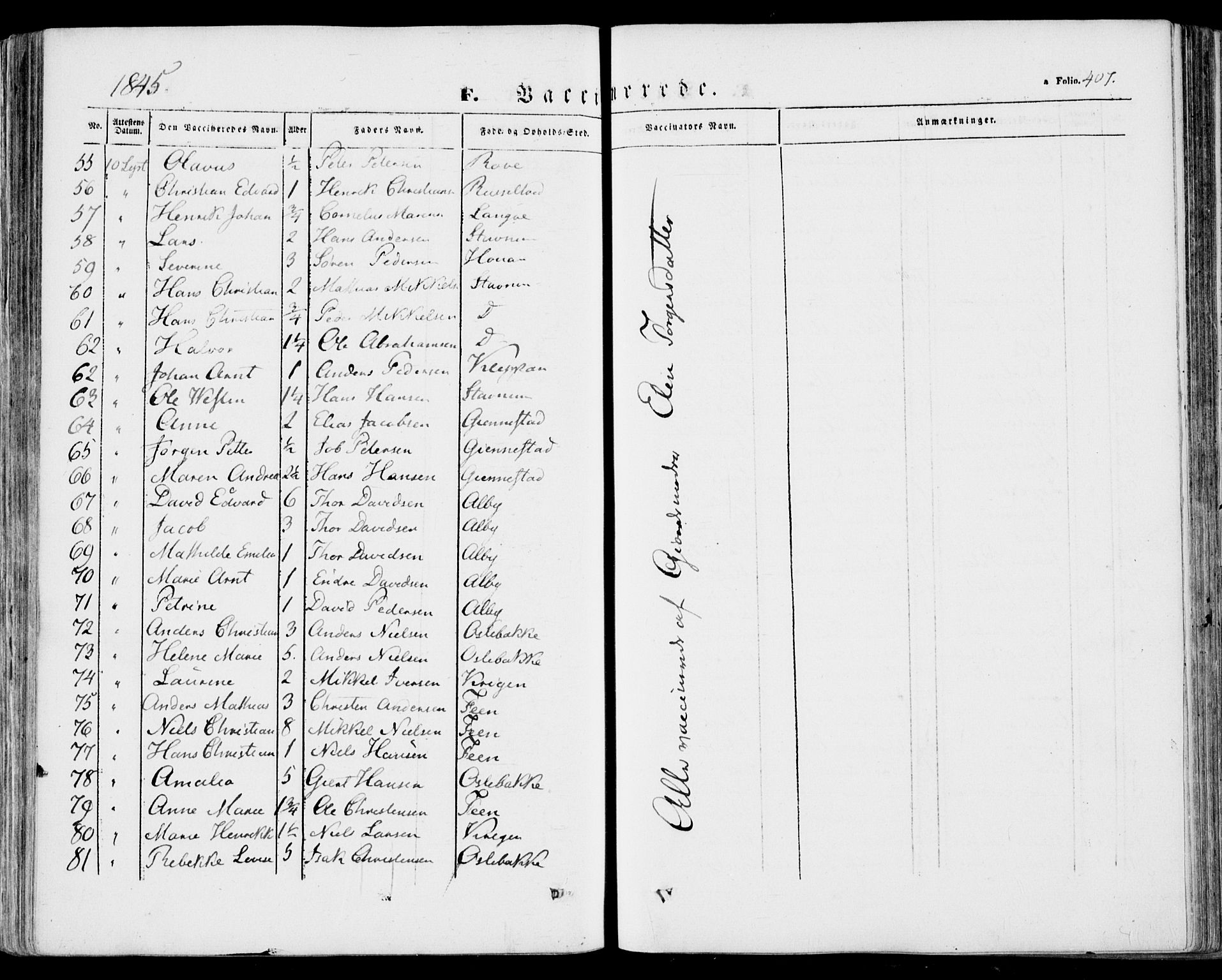 Stokke kirkebøker, AV/SAKO-A-320/F/Fa/L0007: Parish register (official) no. I 7, 1844-1857, p. 407