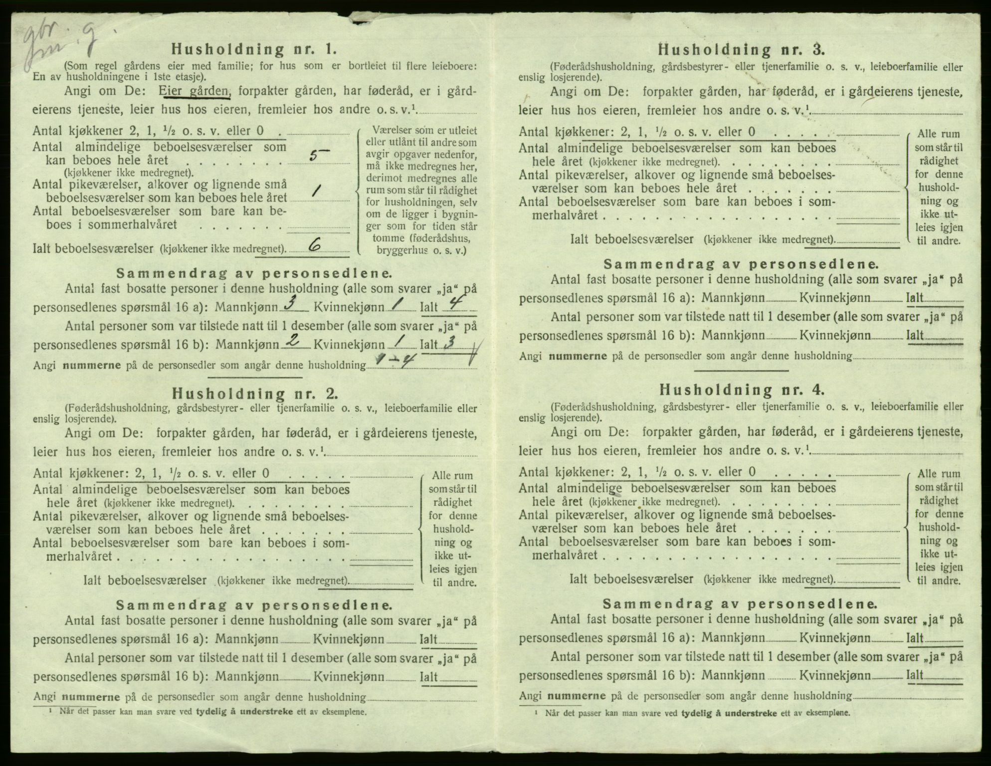 SAB, 1920 census for Kinsarvik, 1920, p. 32