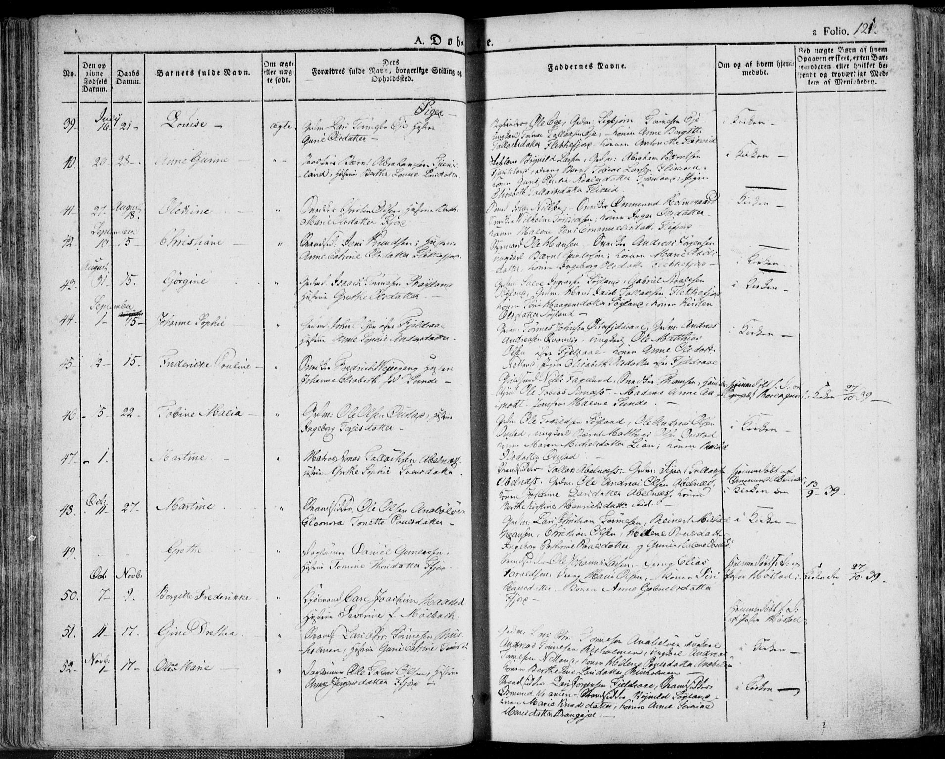 Flekkefjord sokneprestkontor, AV/SAK-1111-0012/F/Fa/Fac/L0003: Parish register (official) no. A 3, 1826-1841, p. 121