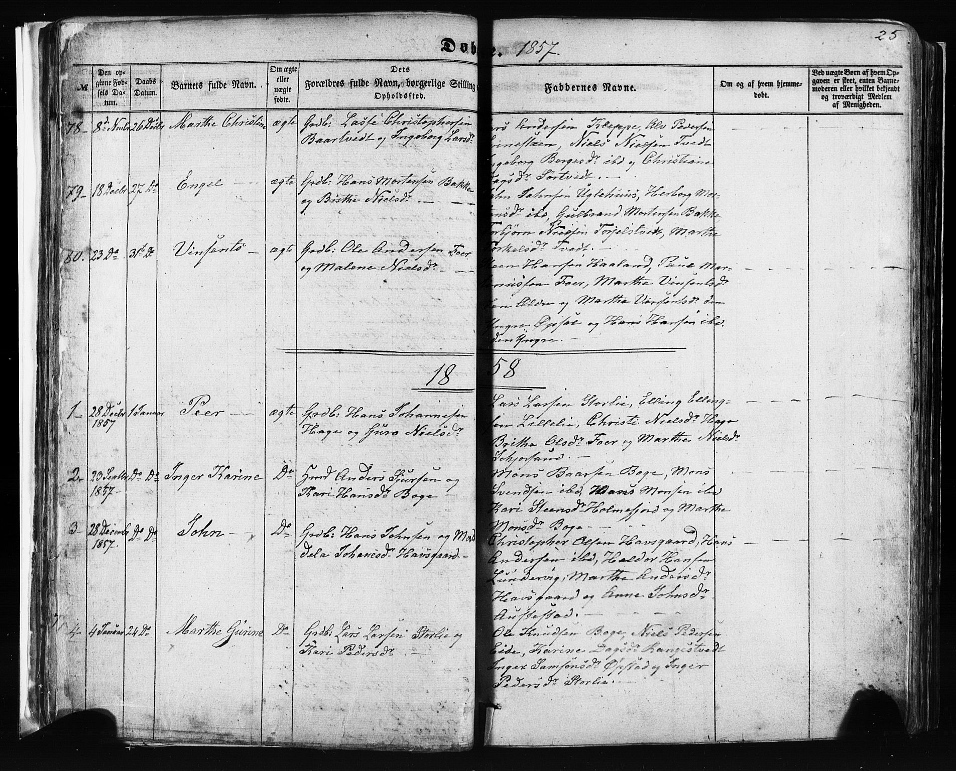Fusa sokneprestembete, AV/SAB-A-75401/H/Haa: Parish register (official) no. A 1I, 1855-1879, p. 25