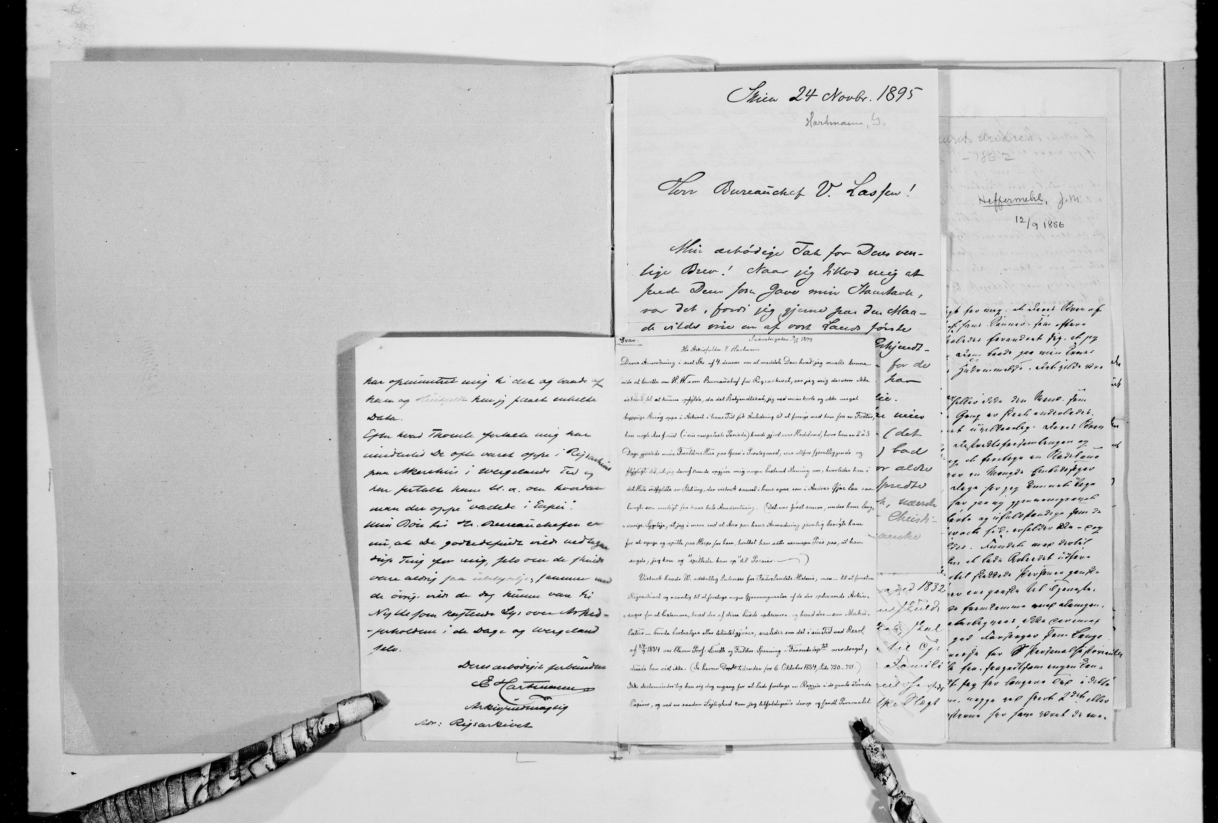 Lassens samlinger, AV/RA-PA-0051/G/L0098: Alfabetisk ordnede brev til Wilhelm Lassen: Hagemann - Jørgensen, 1815-1907, p. 51