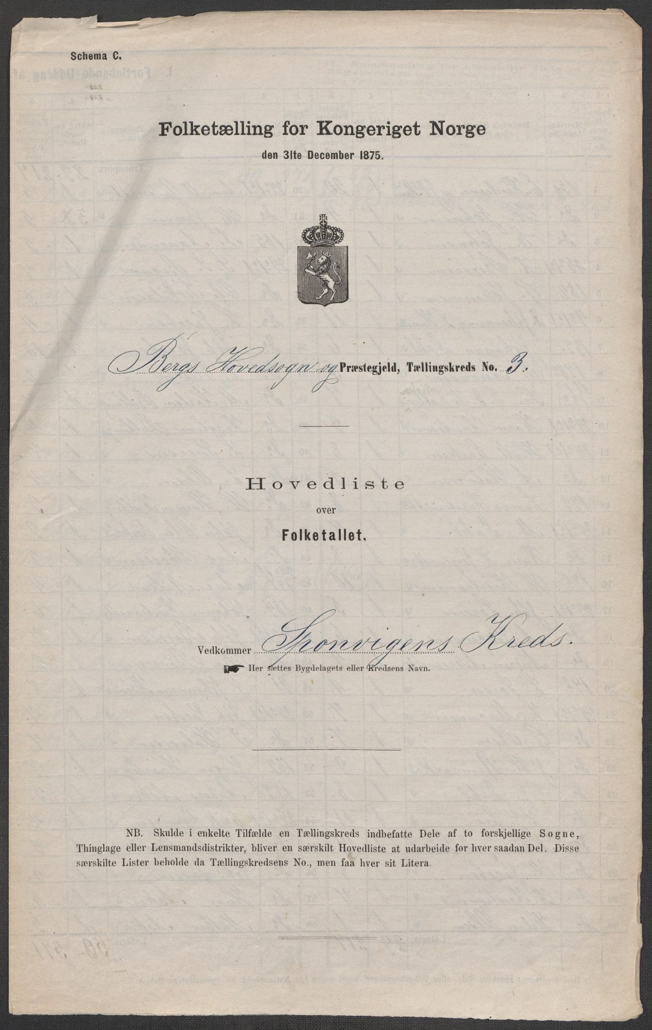RA, 1875 census for 0116P Berg, 1875, p. 7