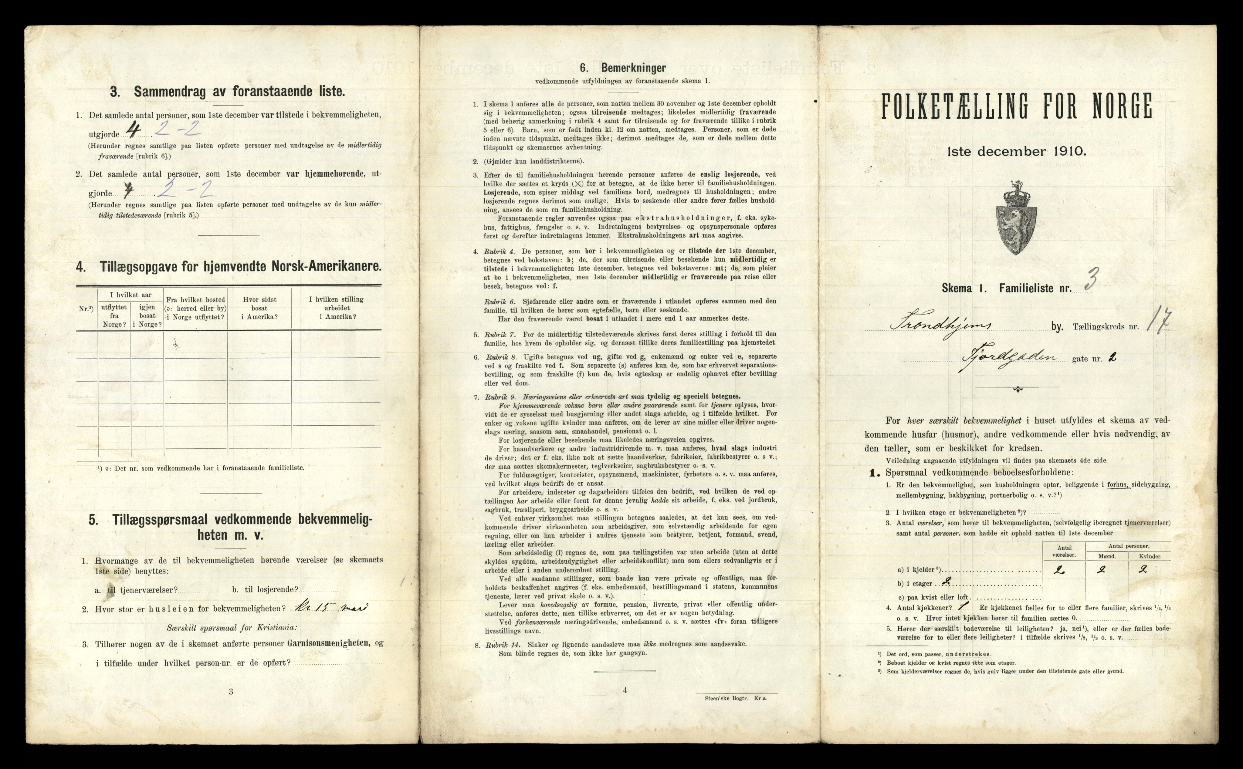 RA, 1910 census for Trondheim, 1910, p. 5879