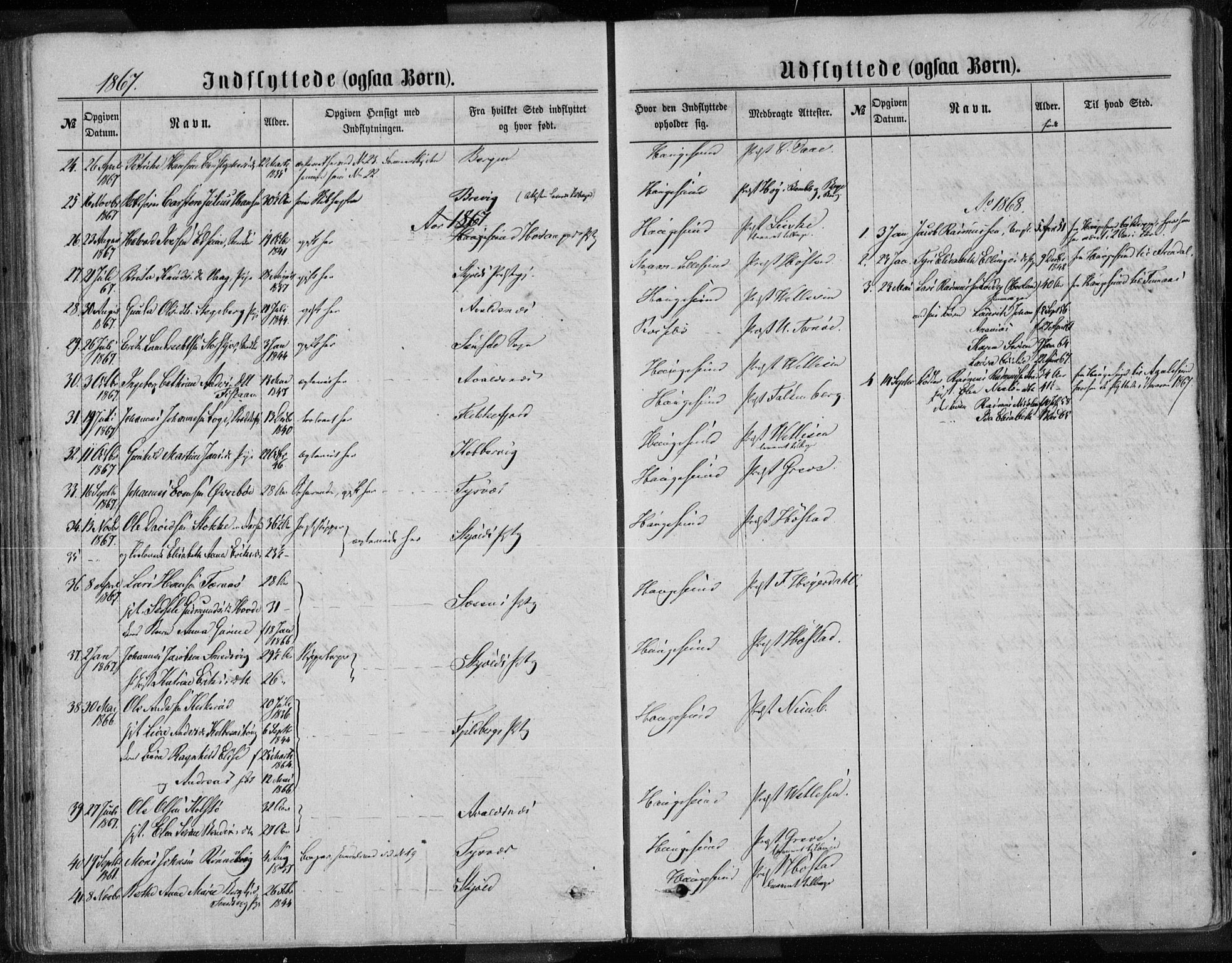 Torvastad sokneprestkontor, AV/SAST-A -101857/H/Ha/Haa/L0013: Parish register (official) no. A 12.2, 1867-1877