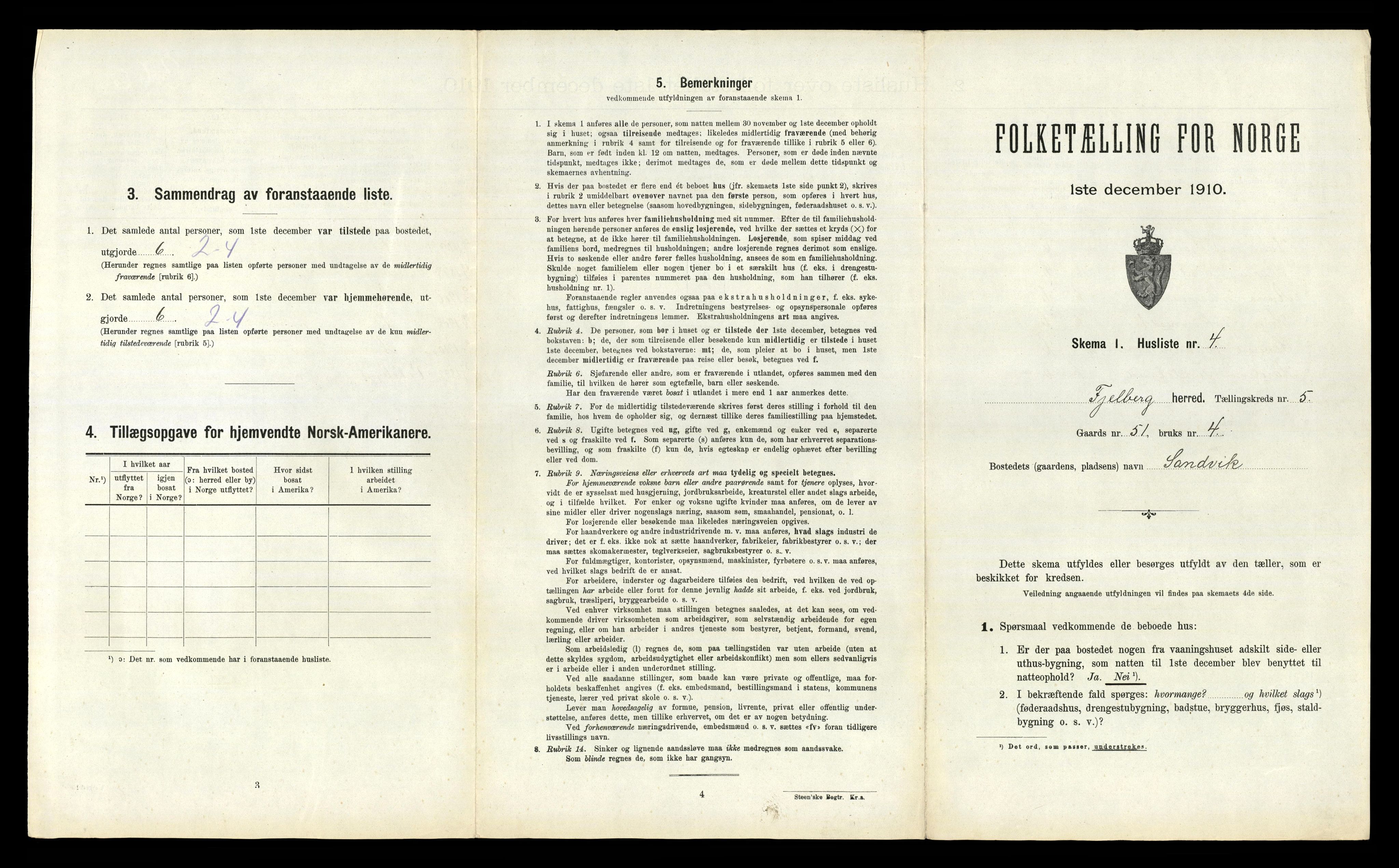 RA, 1910 census for Fjelberg, 1910, p. 555