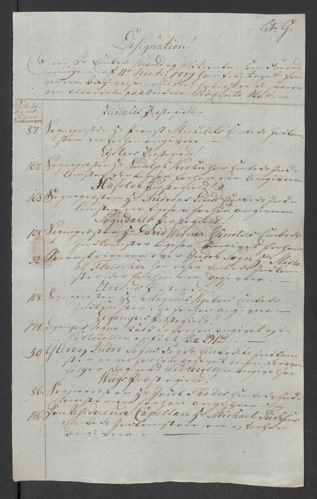 Rentekammeret inntil 1814, Reviderte regnskaper, Mindre regnskaper, AV/RA-EA-4068/Rf/Rfe/L0056:  Ytre og Indre Sogn fogderi, 1789, p. 20