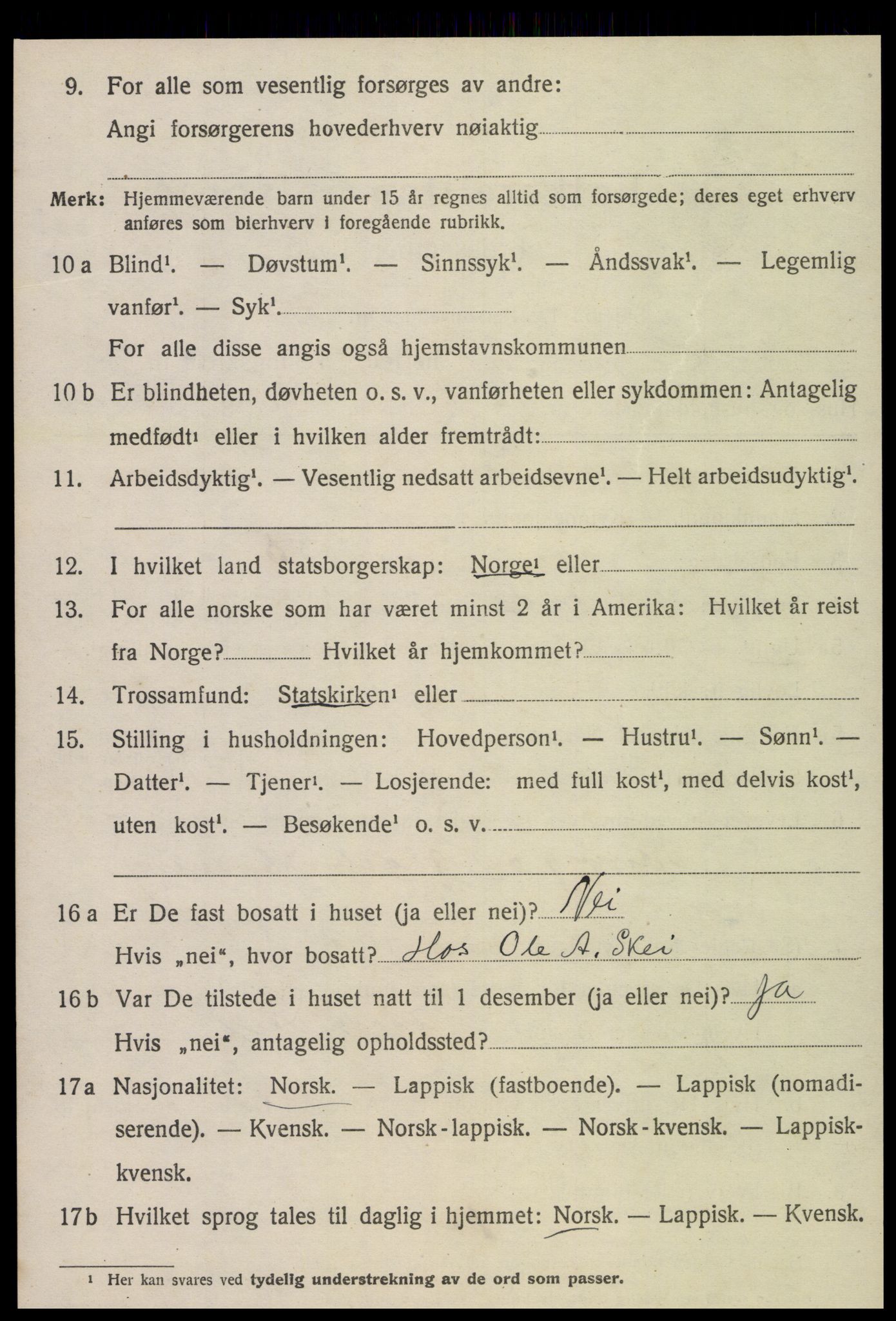 SAT, 1920 census for Ogndal, 1920, p. 1334