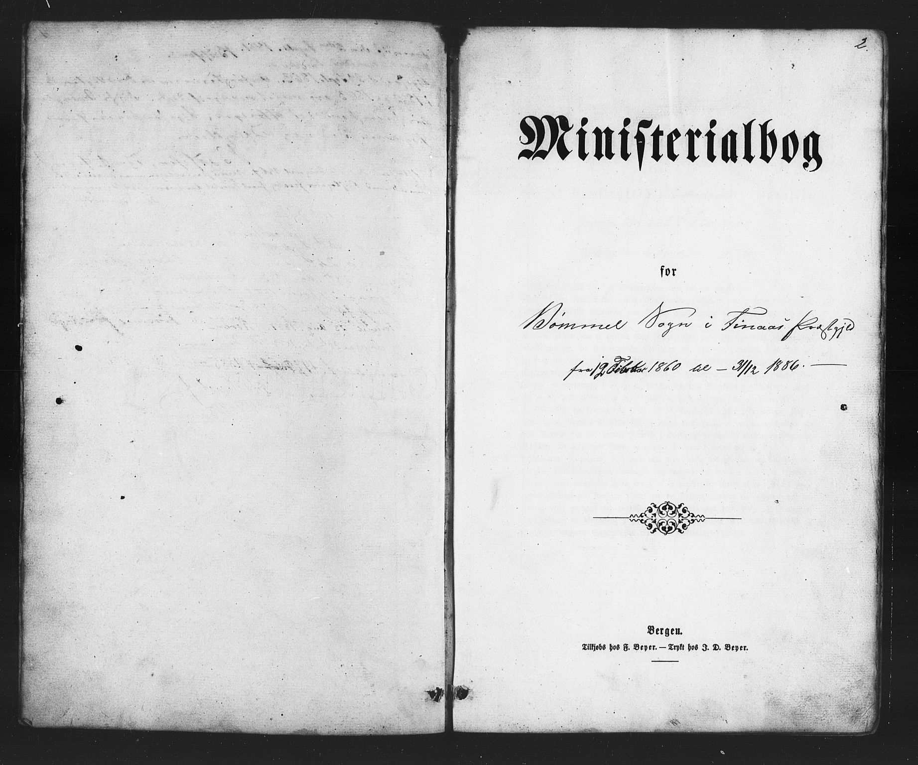 Finnås sokneprestembete, AV/SAB-A-99925/H/Ha/Hab/Habc/L0001: Parish register (copy) no. C 1, 1860-1887, p. 2