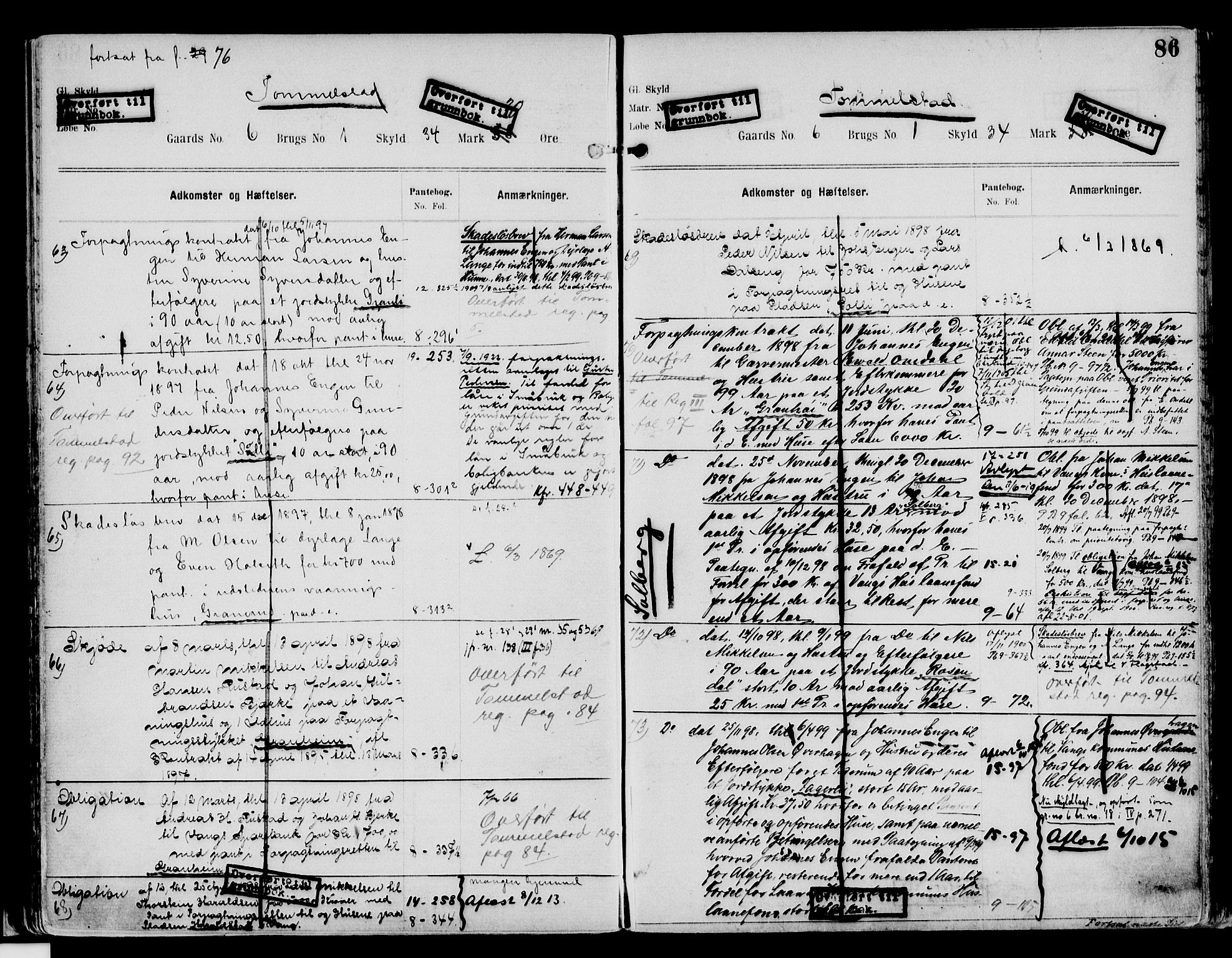 Nord-Hedmark sorenskriveri, SAH/TING-012/H/Ha/Had/Hade/L0002: Mortgage register no. 4.2, 1893-1940, p. 86