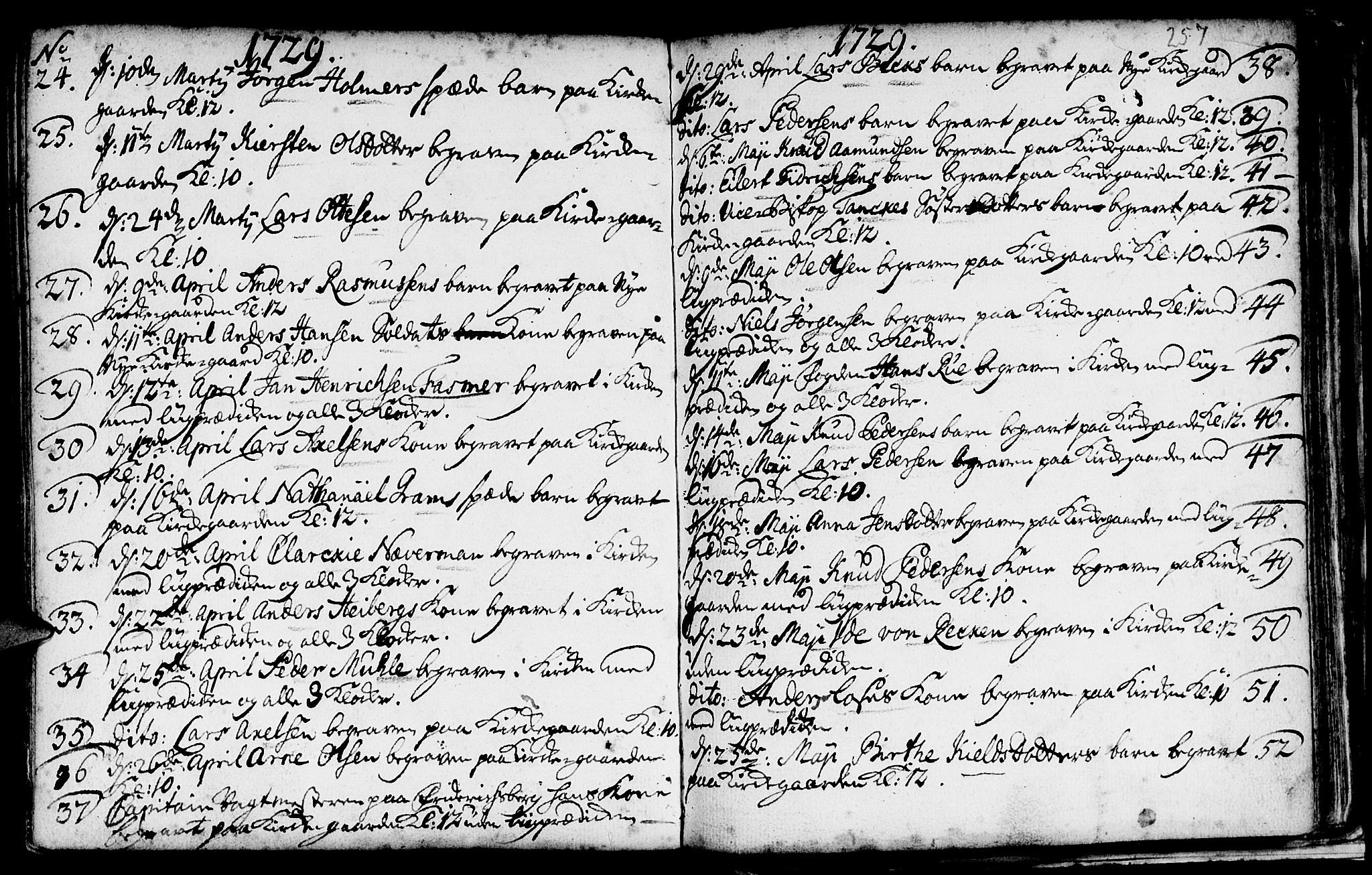 Nykirken Sokneprestembete, AV/SAB-A-77101/H/Haa/L0009: Parish register (official) no. A 9, 1689-1759, p. 257