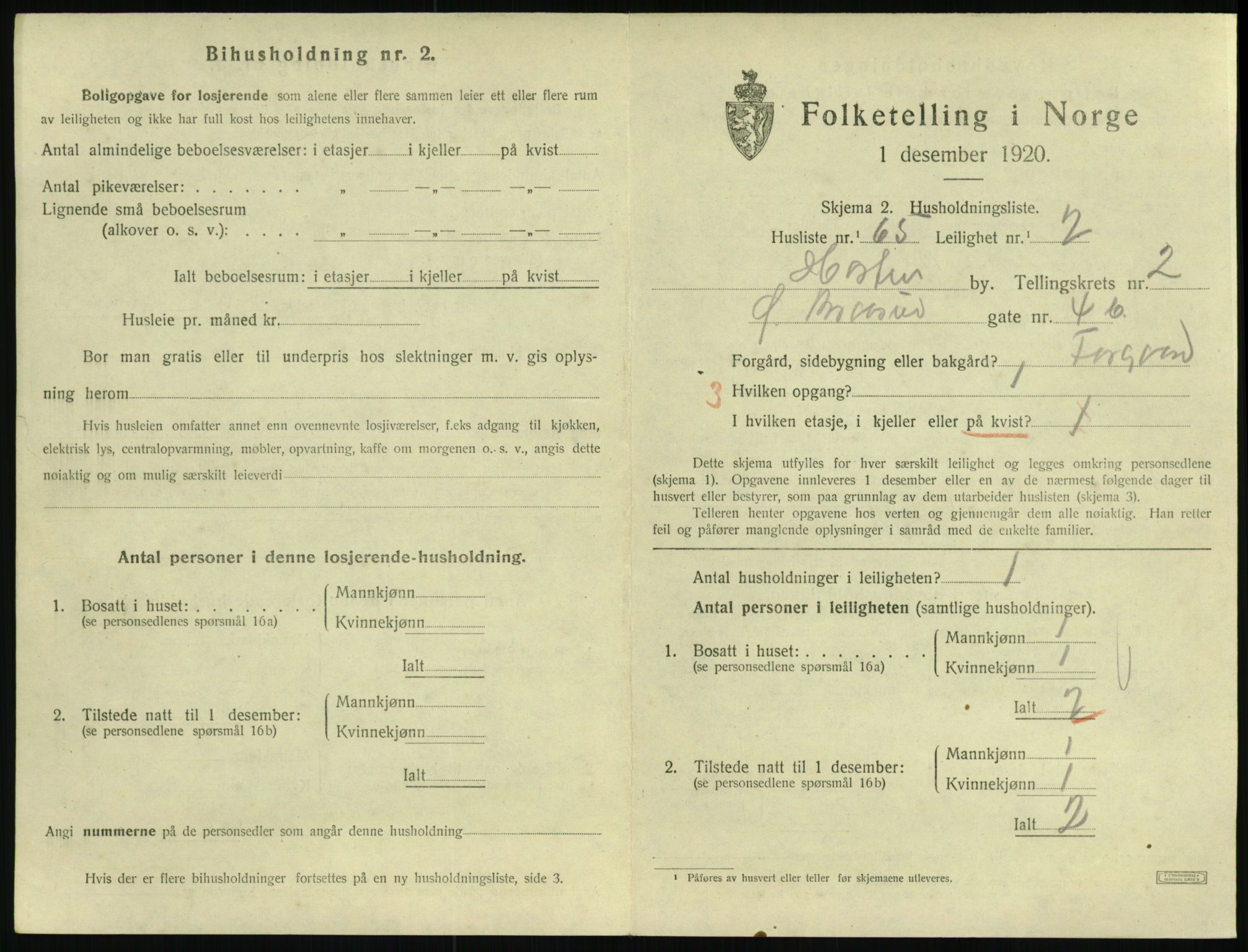 SAKO, 1920 census for Horten, 1920, p. 3571