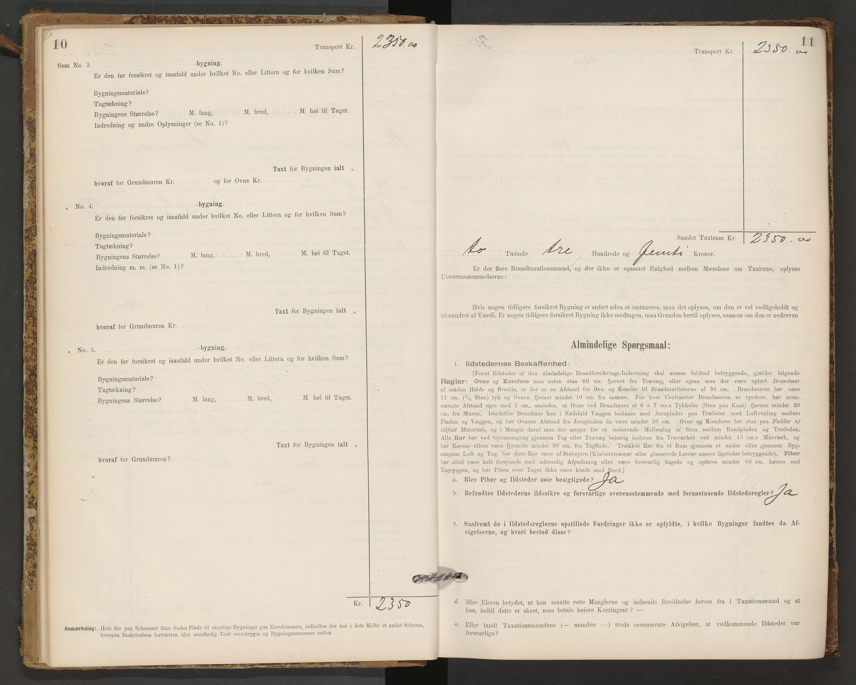 Norges Brannkasse Romsdal, AV/SAT-A-5499/Fb/L0001: Branntakstprotokoll, 1895-1915, p. 10-11