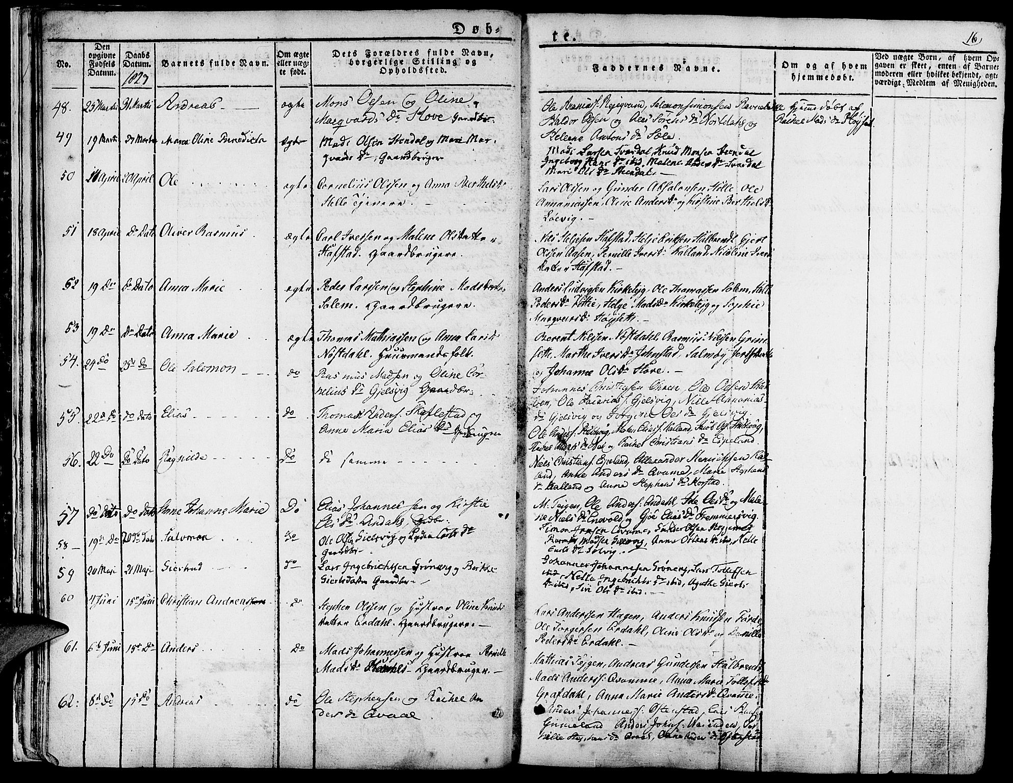 Førde sokneprestembete, AV/SAB-A-79901/H/Haa/Haaa/L0006: Parish register (official) no. A 6, 1821-1842, p. 16