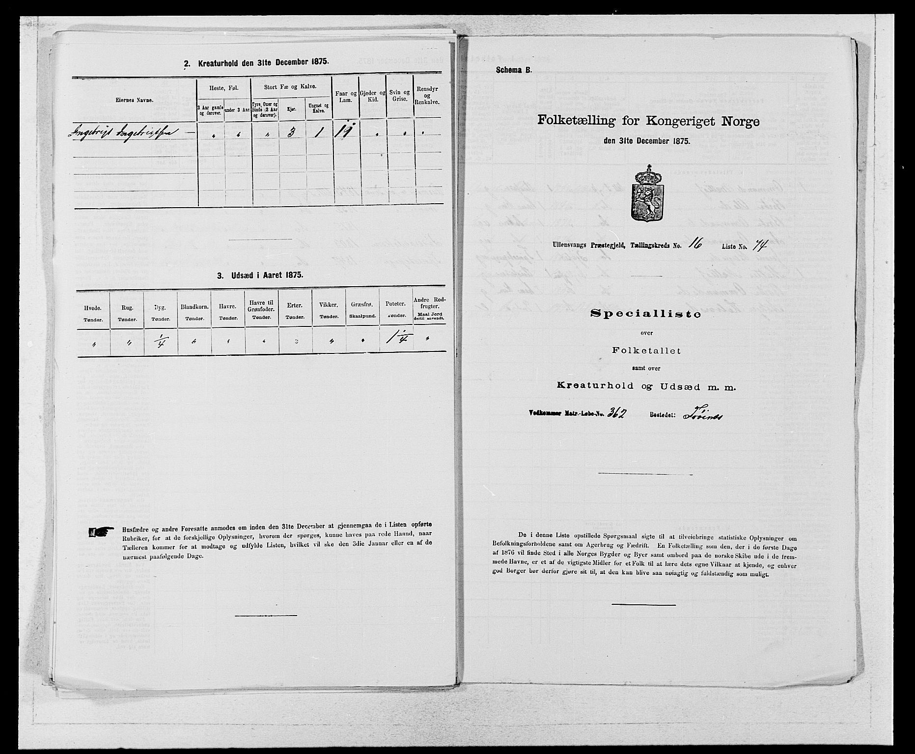 SAB, 1875 census for 1230P Ullensvang, 1875, p. 1737