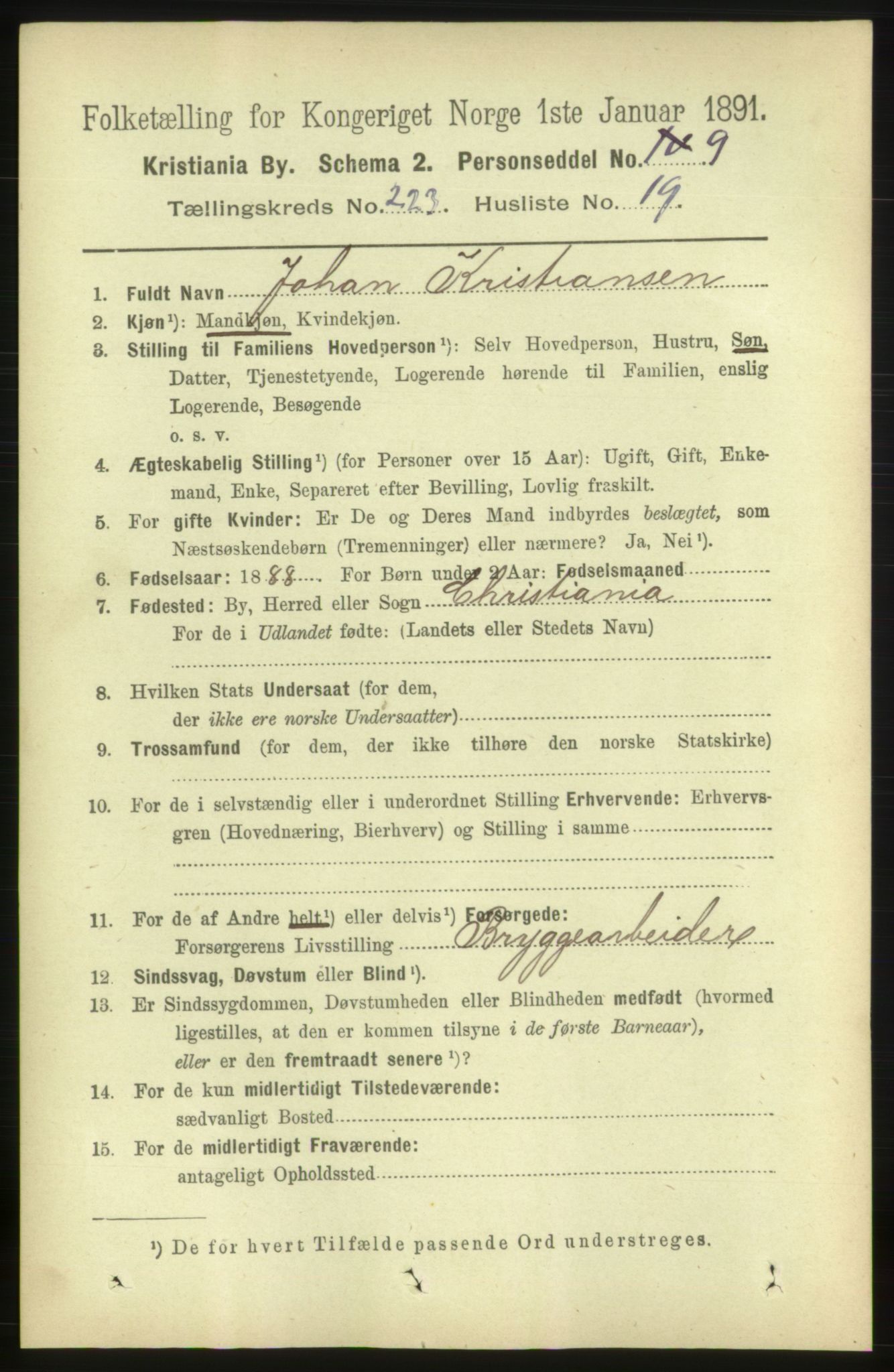 RA, 1891 census for 0301 Kristiania, 1891, p. 135066