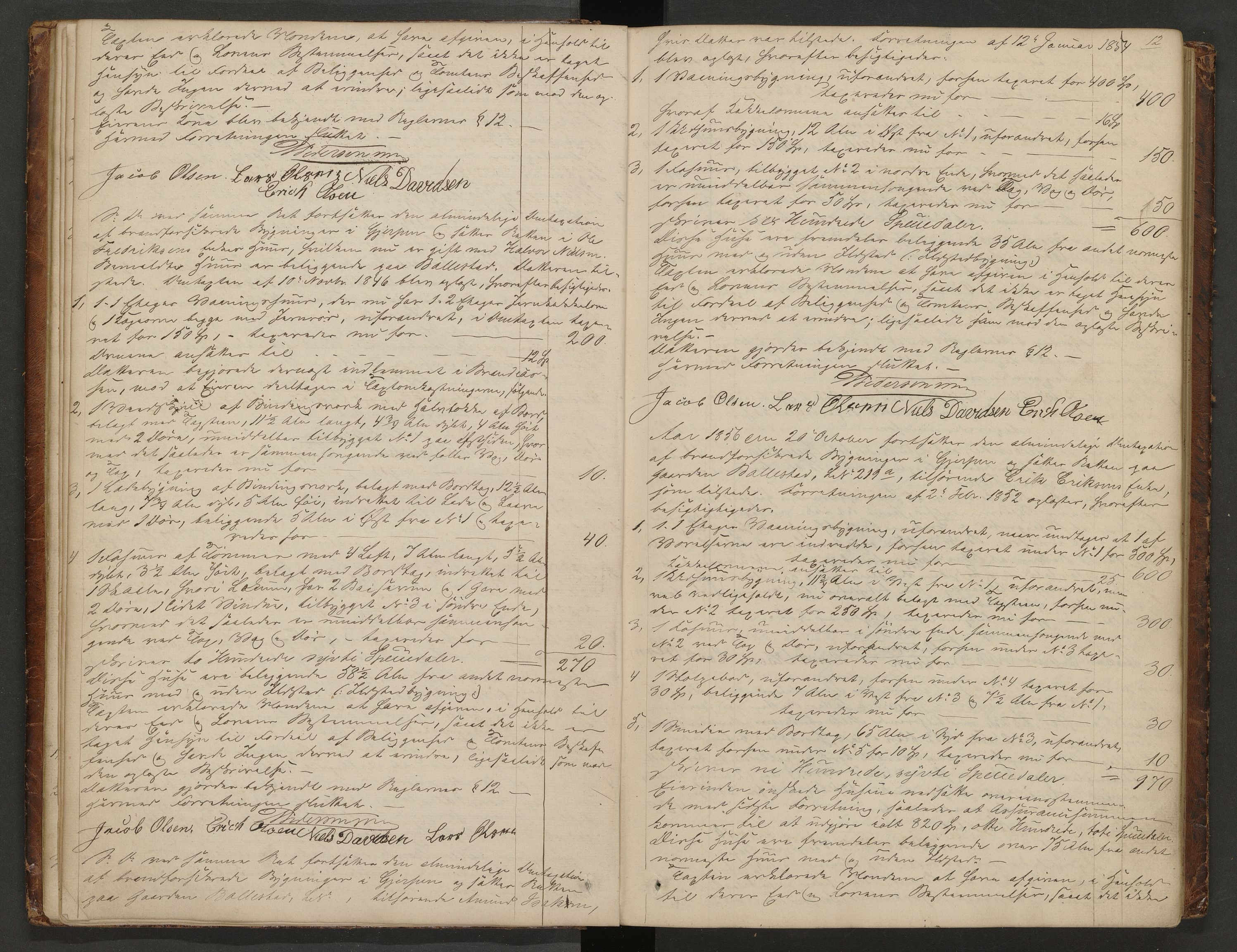 Gjerpen og Siljan lensmannskontor, AV/SAKO-A-555/Y/Ye/Yea/L0002: Branntakstprotokoll, 1856-1873
