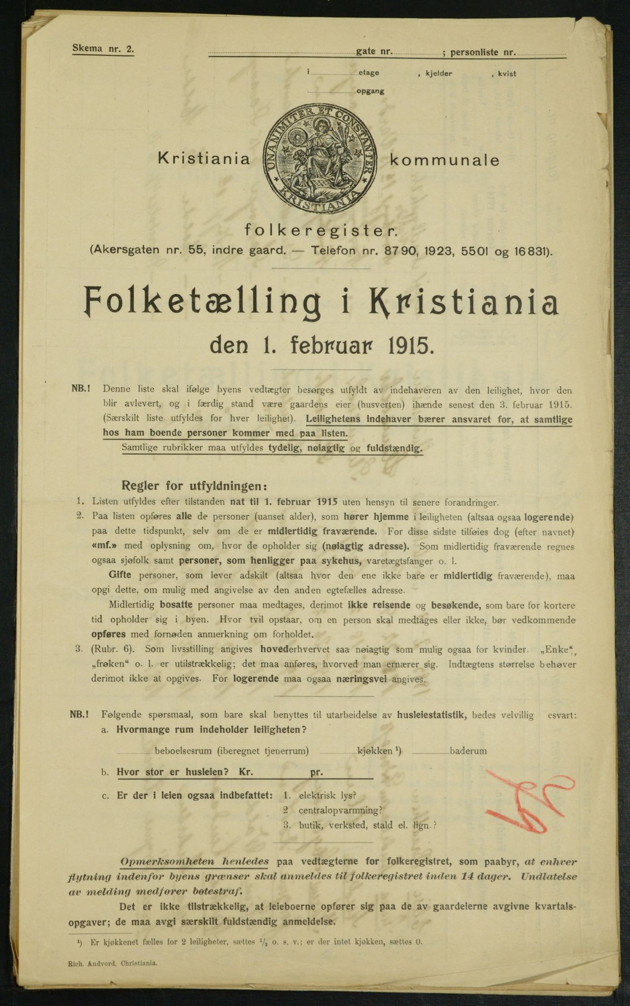 OBA, Municipal Census 1915 for Kristiania, 1915, p. 70889