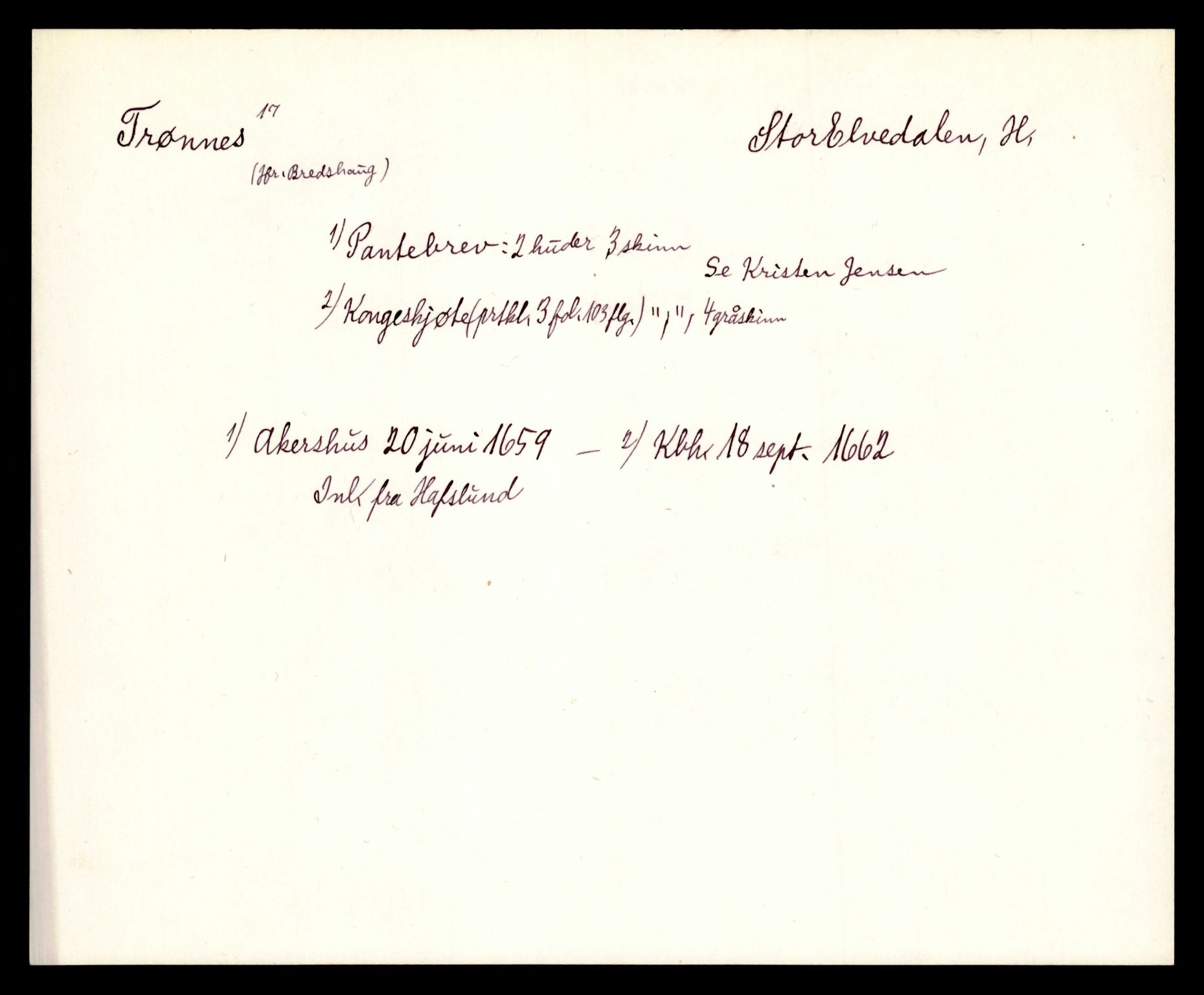 Riksarkivets diplomsamling, AV/RA-EA-5965/F35/F35e/L0008: Registreringssedler Hedmark 2, 1400-1700, p. 349