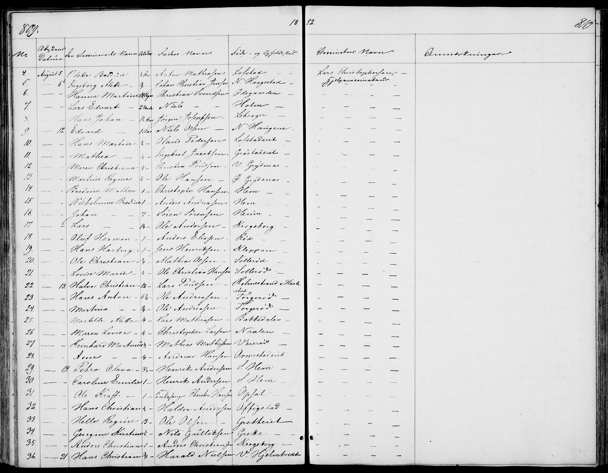 Våle kirkebøker, SAKO/A-334/F/Fa/L0009b: Parish register (official) no. I 9B, 1841-1860, p. 809-810