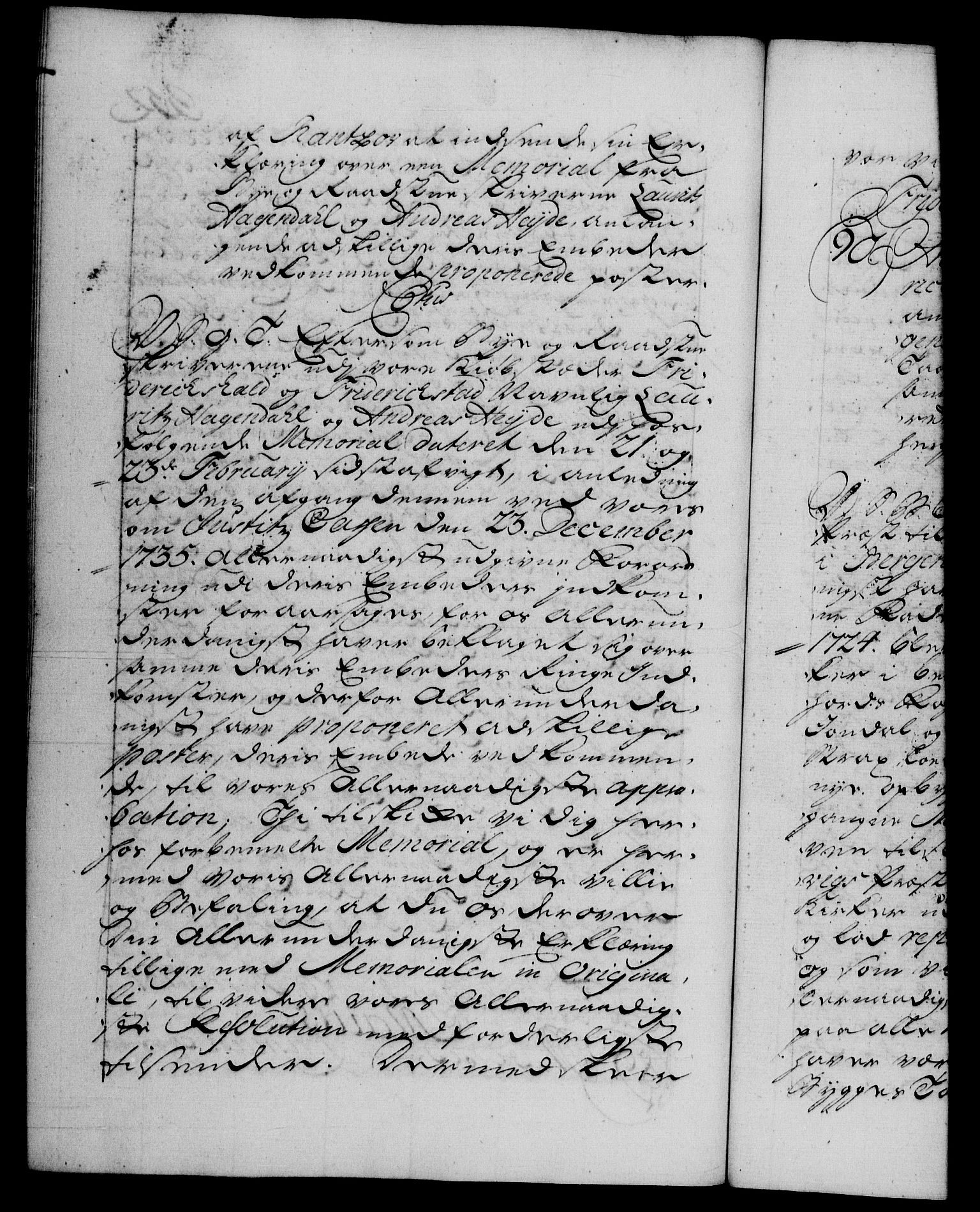 Danske Kanselli 1572-1799, AV/RA-EA-3023/F/Fc/Fca/Fcab/L0027: Norske tegnelser, 1736-1737, p. 352b