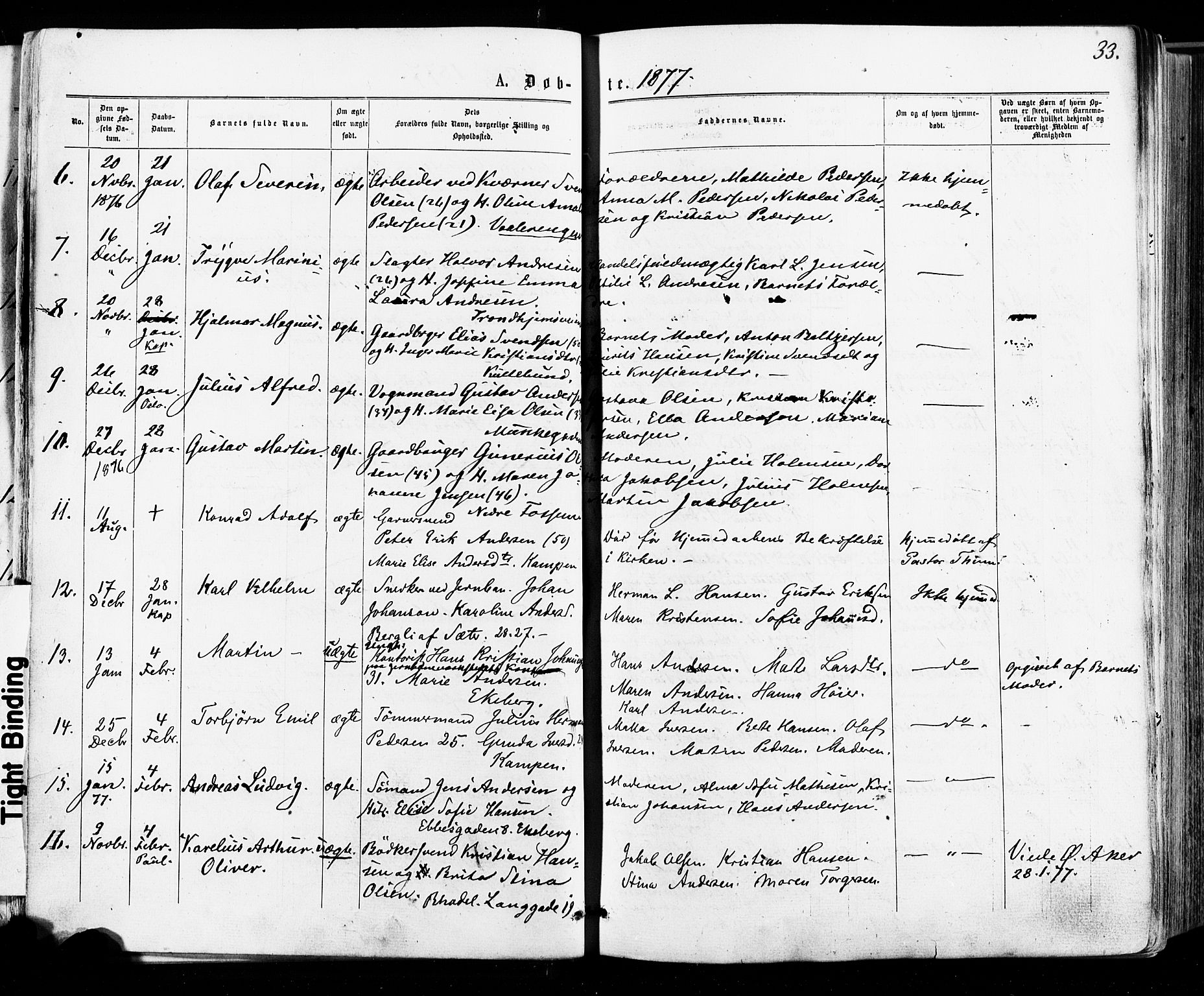 Østre Aker prestekontor Kirkebøker, AV/SAO-A-10840/F/Fa/L0004: Parish register (official) no. I 4, 1876-1889, p. 33